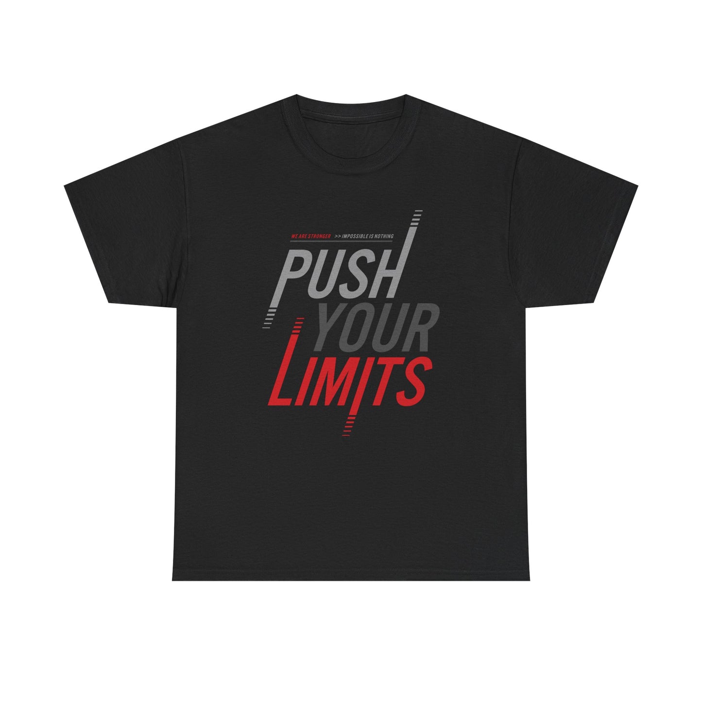 Motivational Unisex Heavy Cotton Tee - "Push Your Limits"