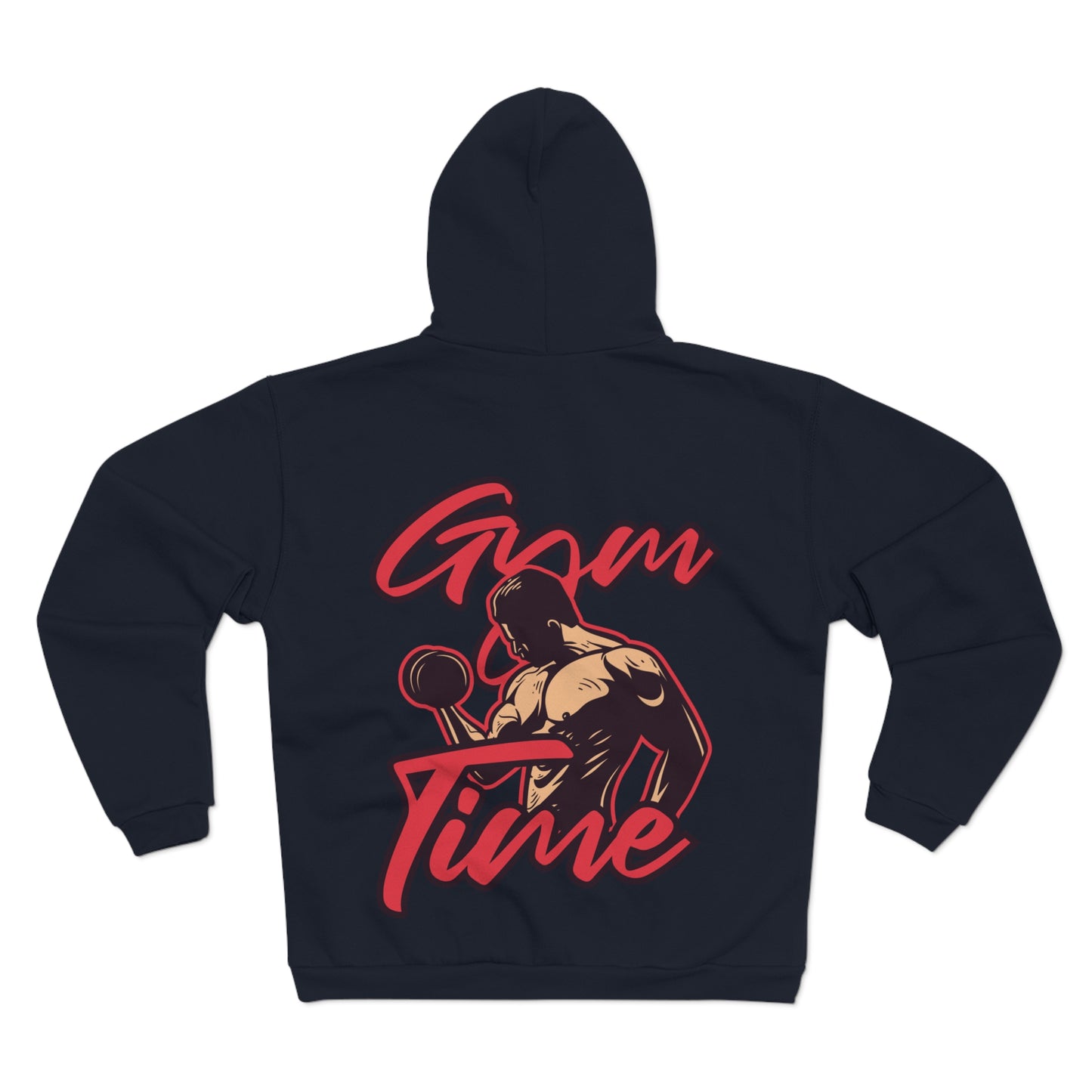 Gym Time Unisex Hooded Zip Sweatshirt - Perfect for Fitness Enthusiasts