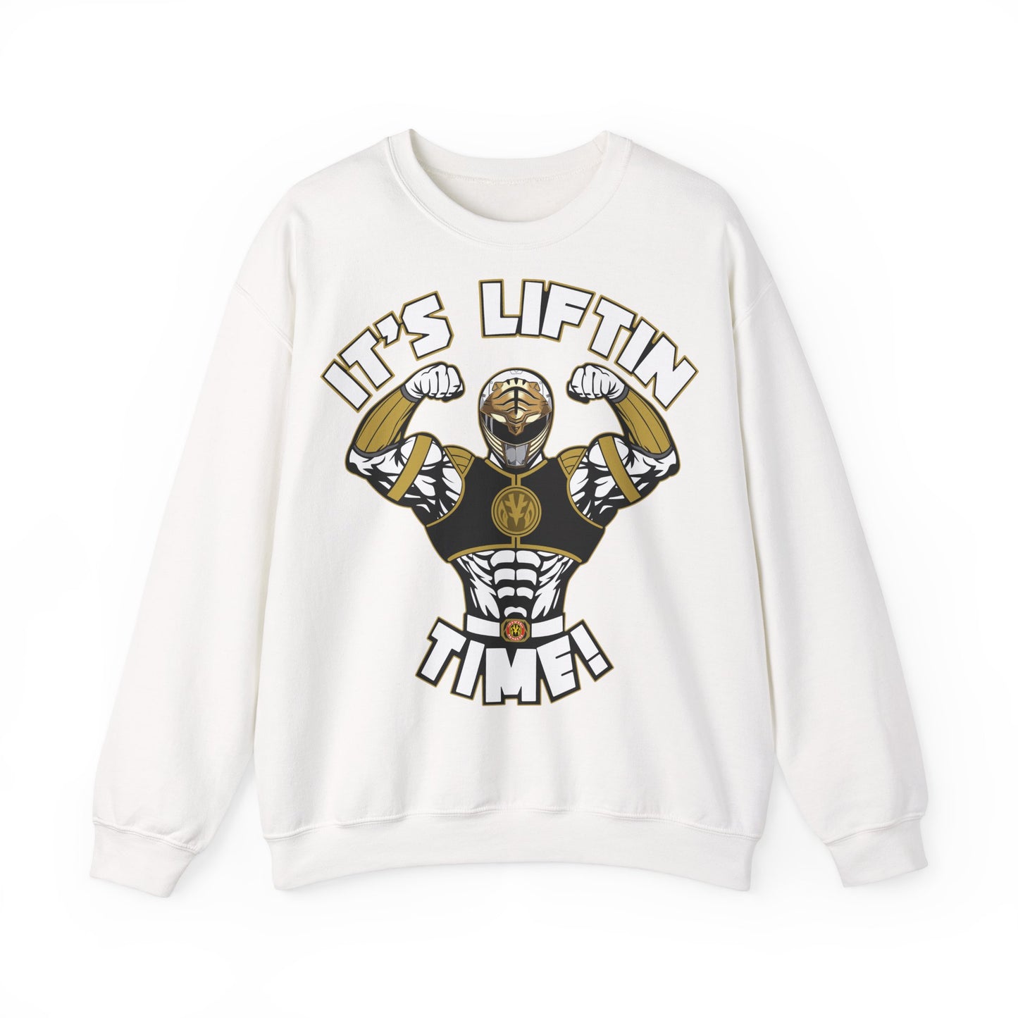 Unisex Heavy Blend™ Crewneck Sweatshirt - 'It's Liftin Time!' Gym Apparel White