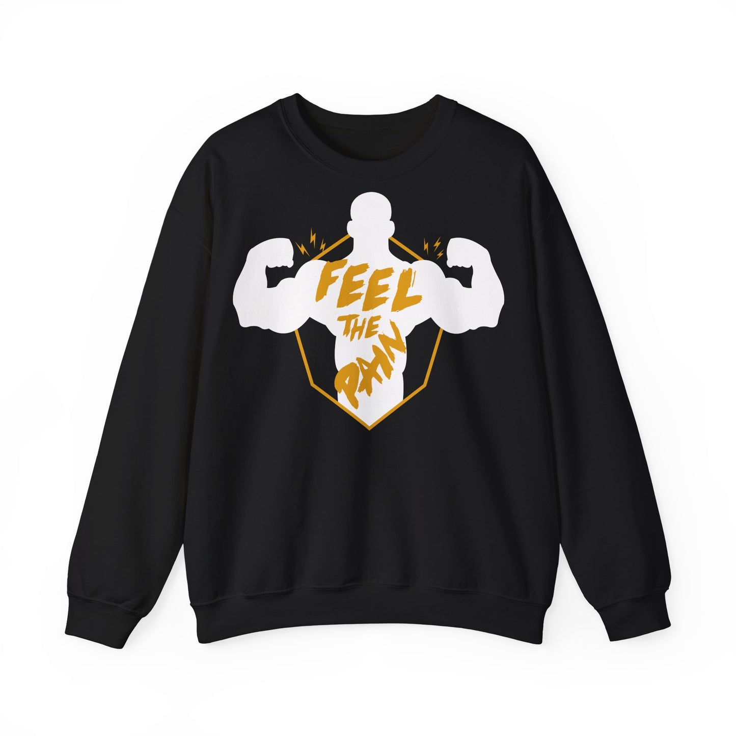 Motivational Unisex Heavy Blend™ Crewneck Sweatshirt - 'Feel The Pain' Fitness Gear