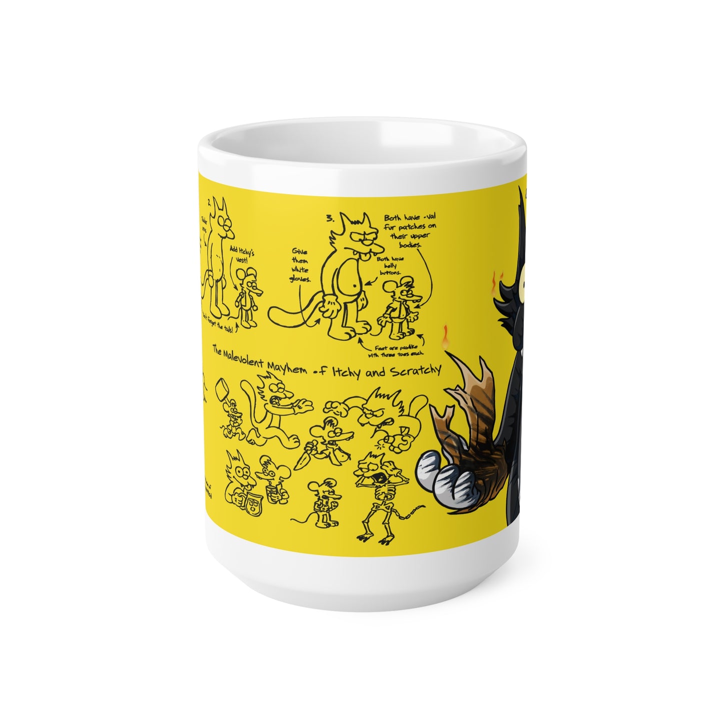 Whimsical Cartoon Ceramic Coffee Mug - 11oz & 15oz