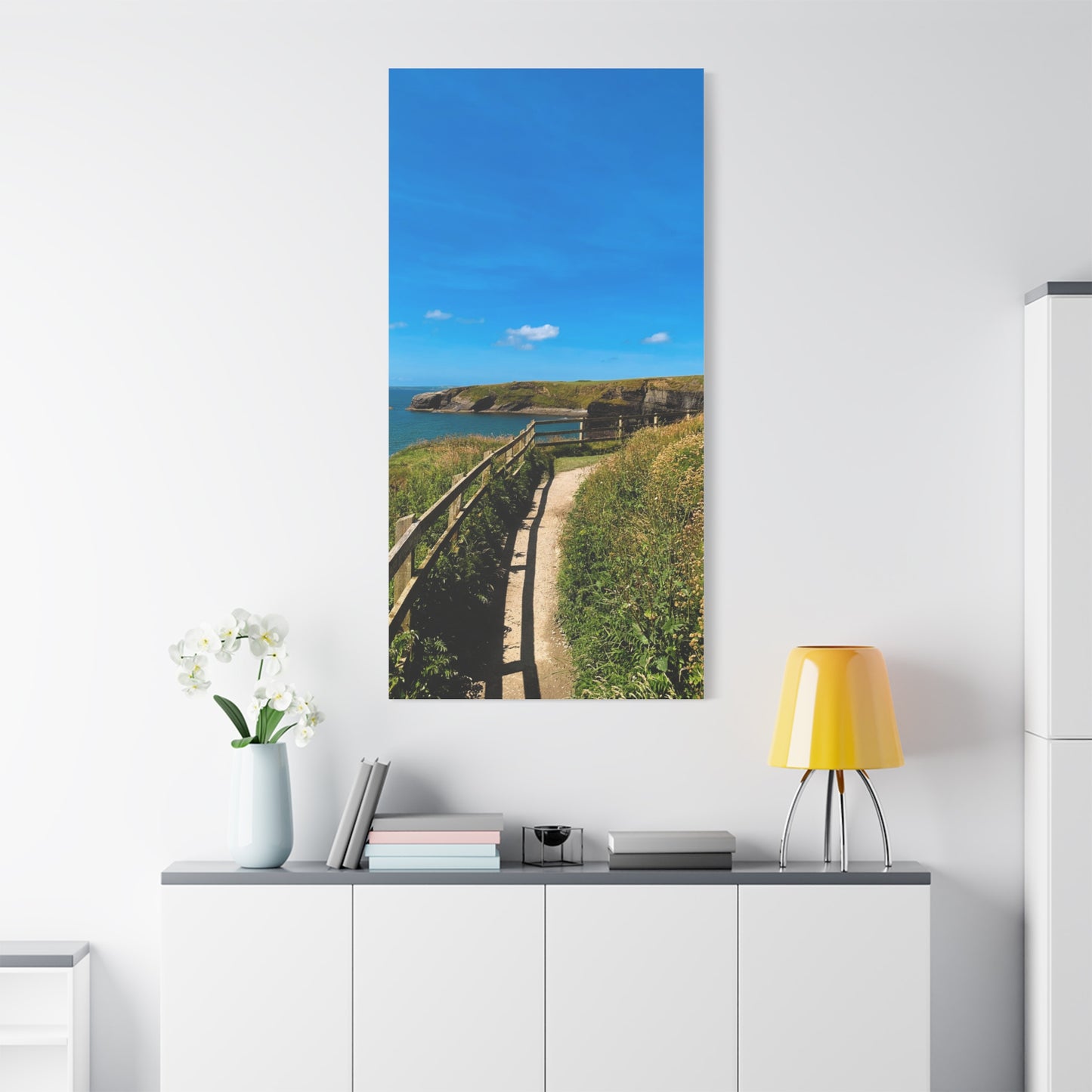 Sunny Walk In Ballybunion Matte Canvas, Stretched, 1.25"