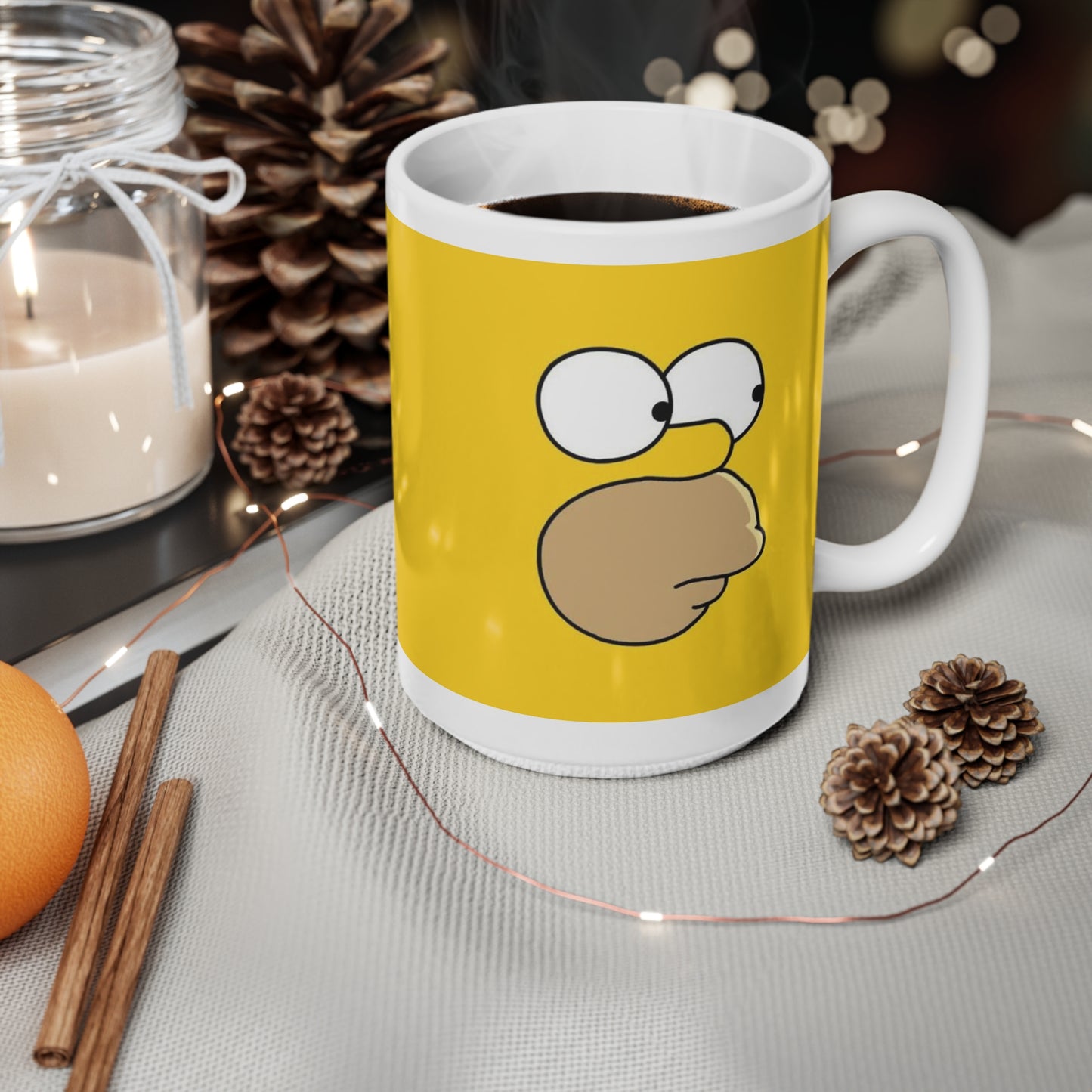 Whimsical Yellow Ceramic Coffee Cup – Perfect for Daily Caffeine Fix or Gift