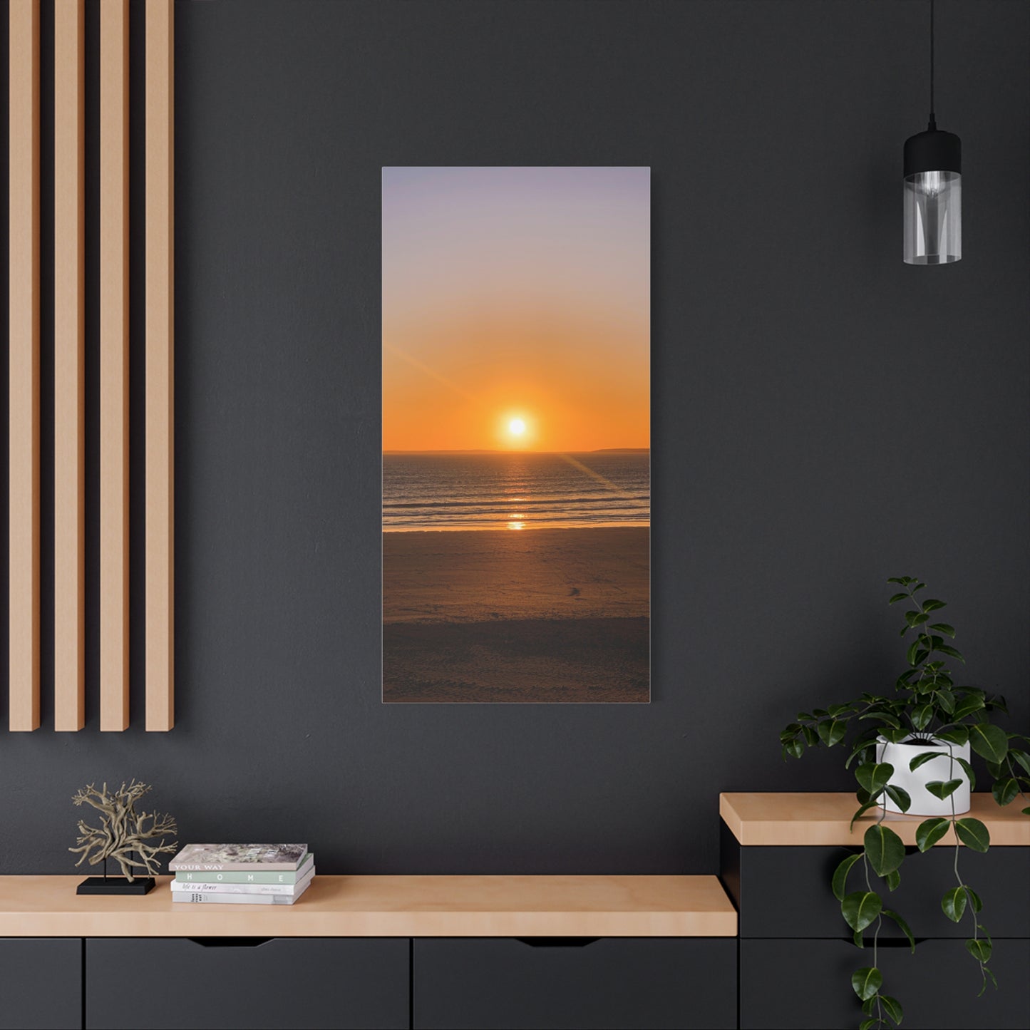 Sunset in ocean Matte Canvas, Stretched, 1.25"