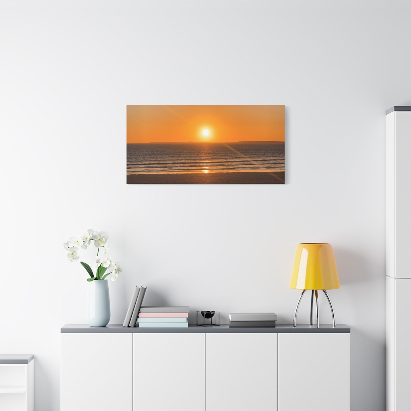 Sunset in ocean Matte Canvas, Stretched, 1.25"
