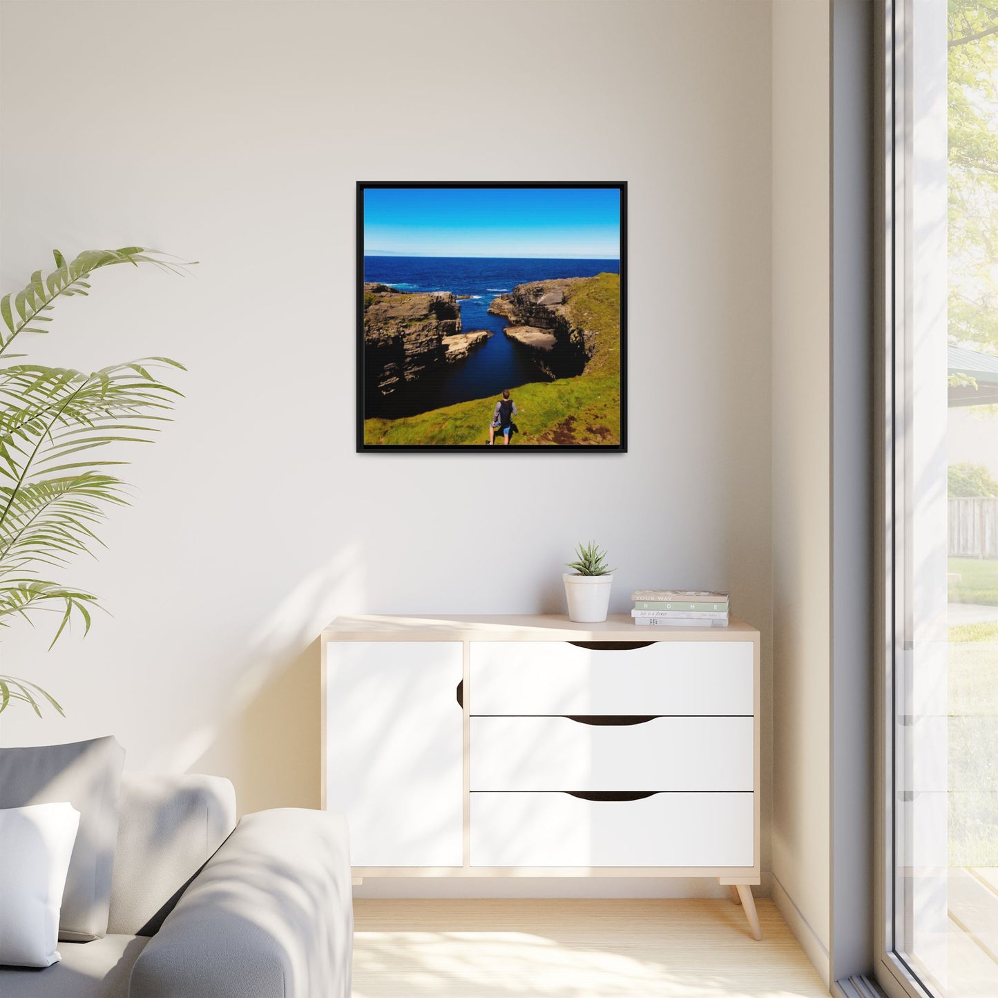 Cliffs Matte Canvas, Framed (Multi-color)