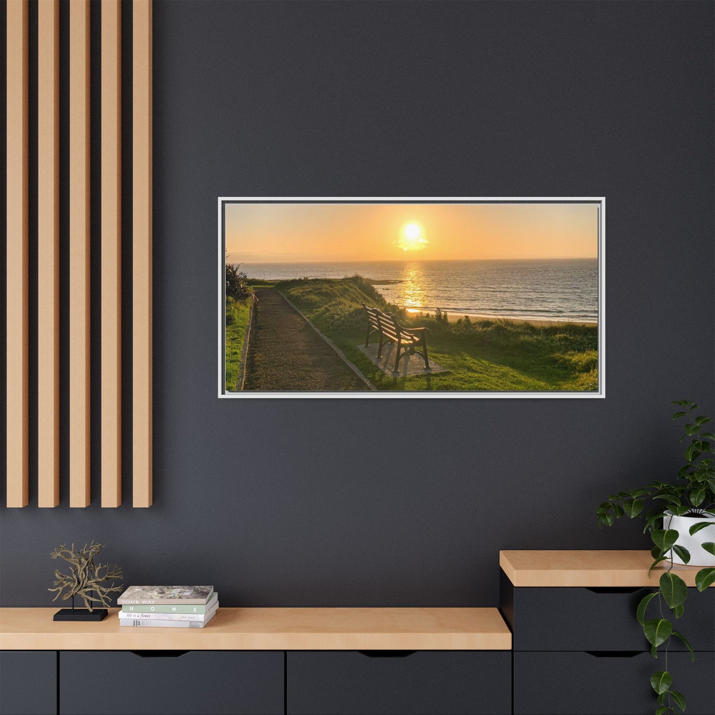 Sunset in Ballybunion 2 Matte Canvas, Framed (Multi-color)