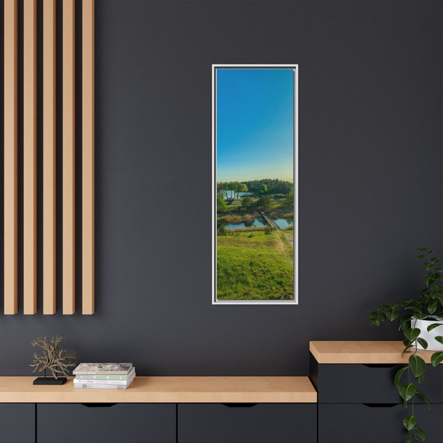 Zageres Lake Matte Canvas, Framed (Multi-color)