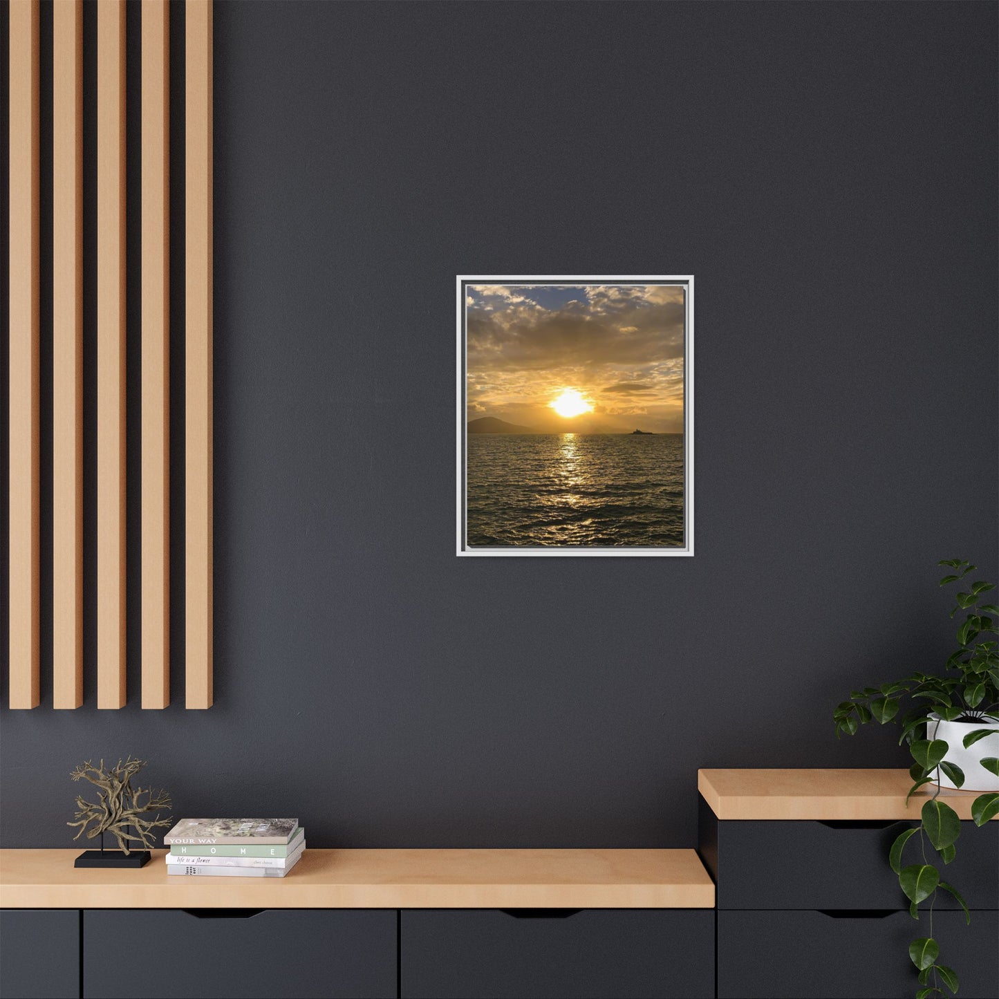 Sunset in Fenit Matte Canvas, Framed (Multi-color)