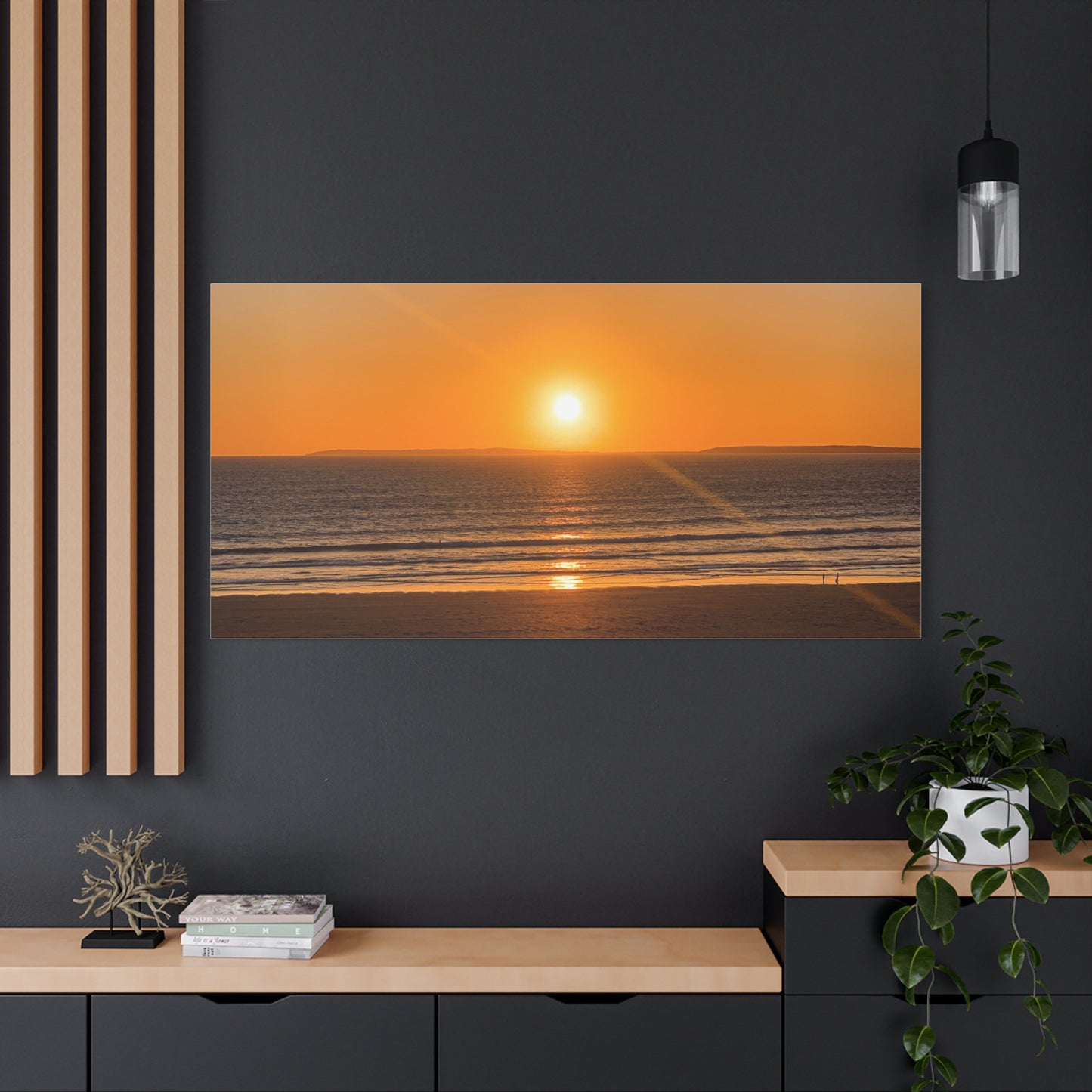 Sunset in ocean Matte Canvas, Stretched, 1.25"