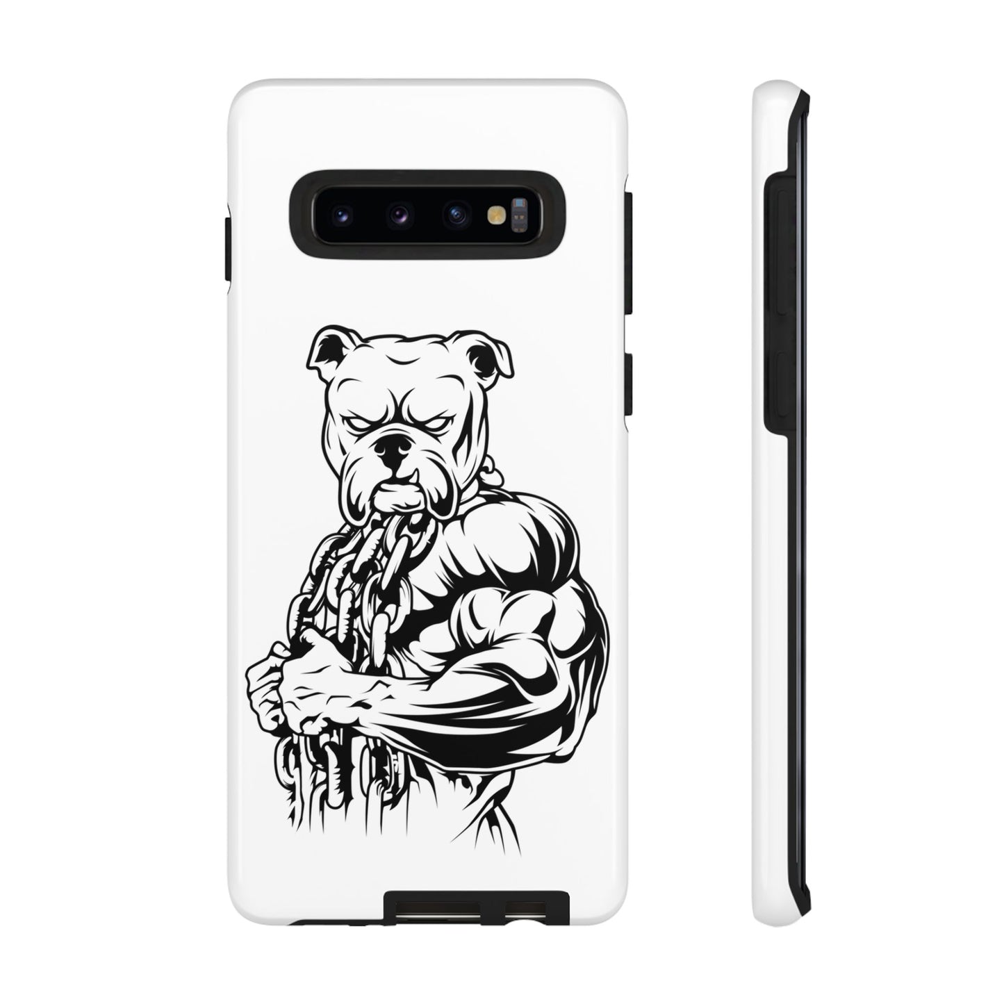 Tough Cases: Strong Bulldog Phone Case - Perfect for Dog Lovers and Fitness Enthusiasts