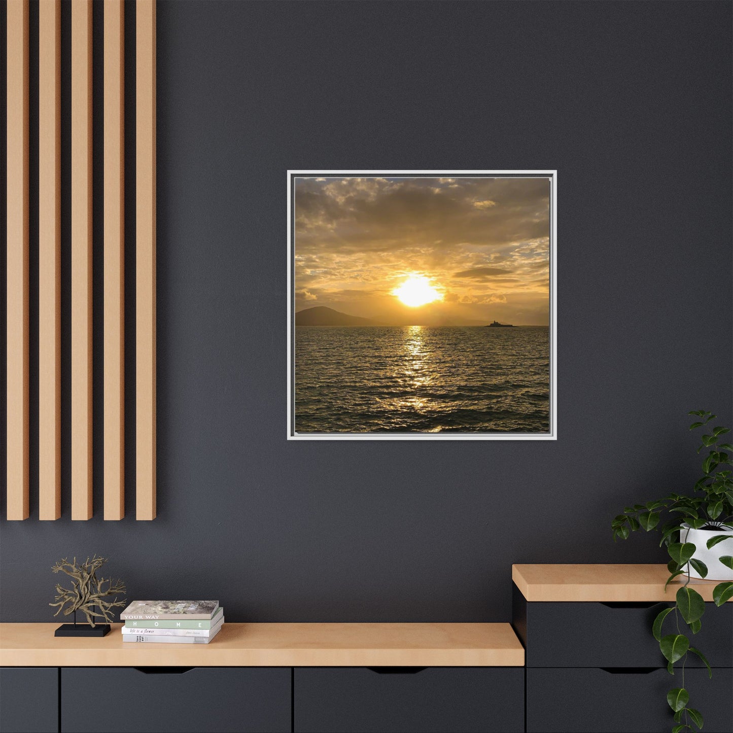 Sunset in Fenit Matte Canvas, Framed (Multi-color)