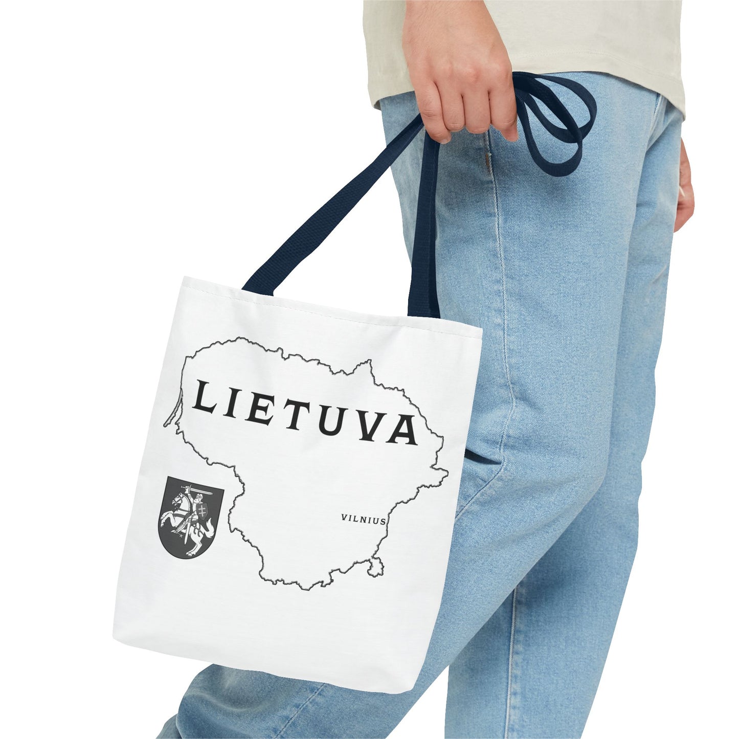 Lietuva Map Tote Bag - Stylish Travel Bag for Lithuanian Pride