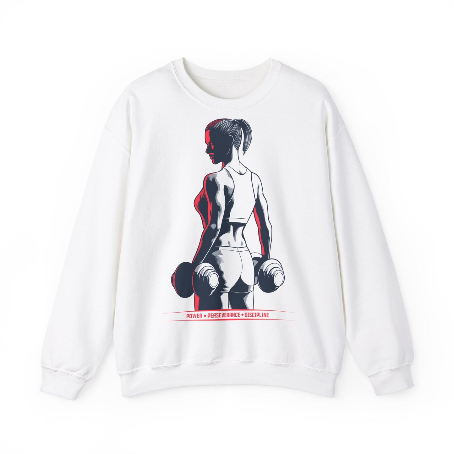 Power & Perseverance Unisex Heavy Blend™ Crewneck Sweatshirt - Motivational Fitness Apparel