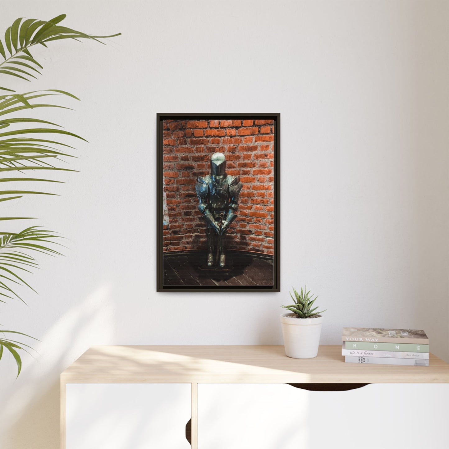 Steel Armour Medieval Age Lithuania Matte Canvas, Framed (Multi-color)