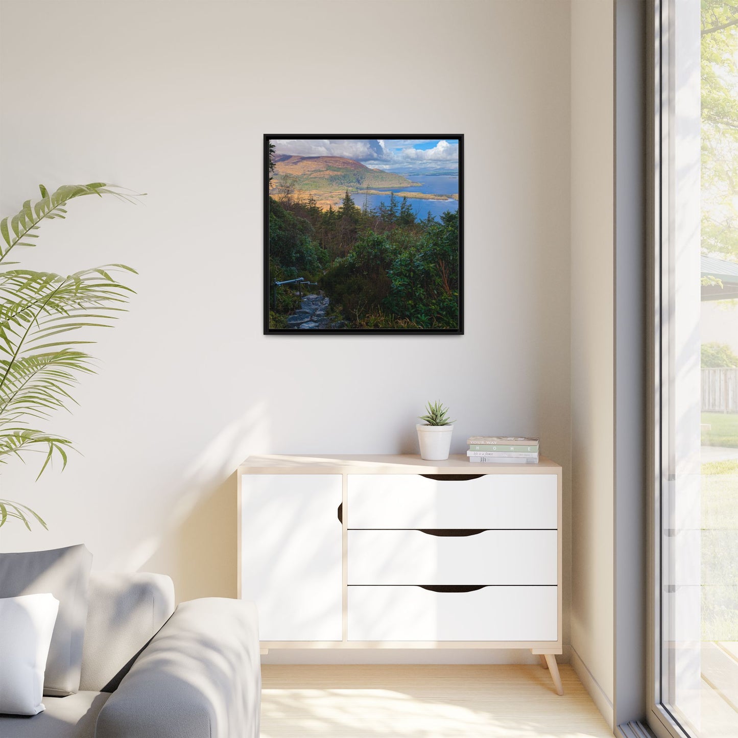 Torc Trail Stairs Matte Canvas, Framed (Multi-color)