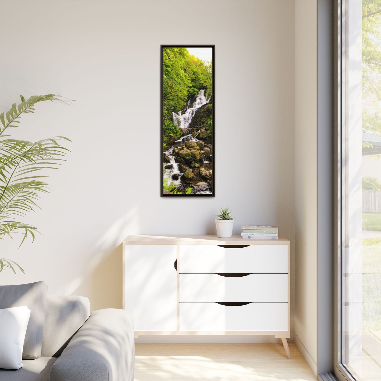 Torc Waterfall Matte Canvas, Framed (Multi-color)