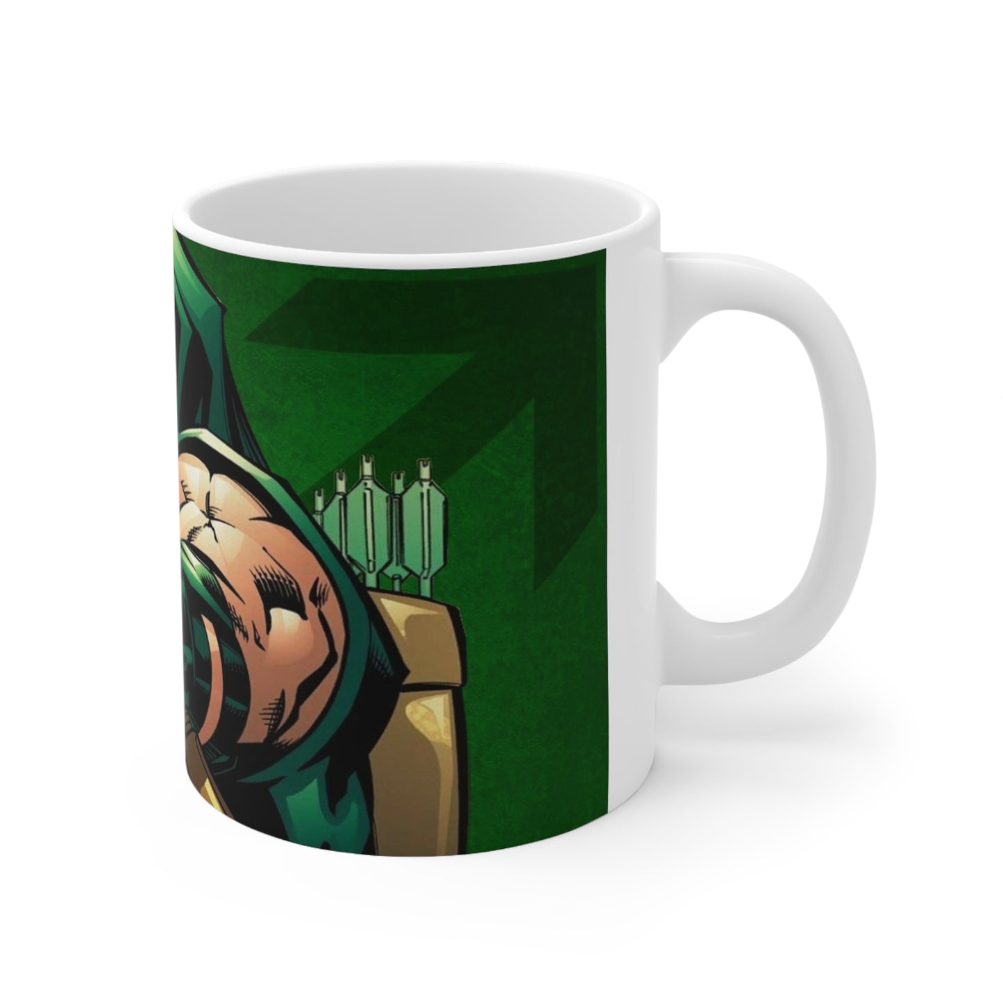 Green Arrow Ceramic Coffee Mug - 11oz & 15oz - Perfect for Comic Fans