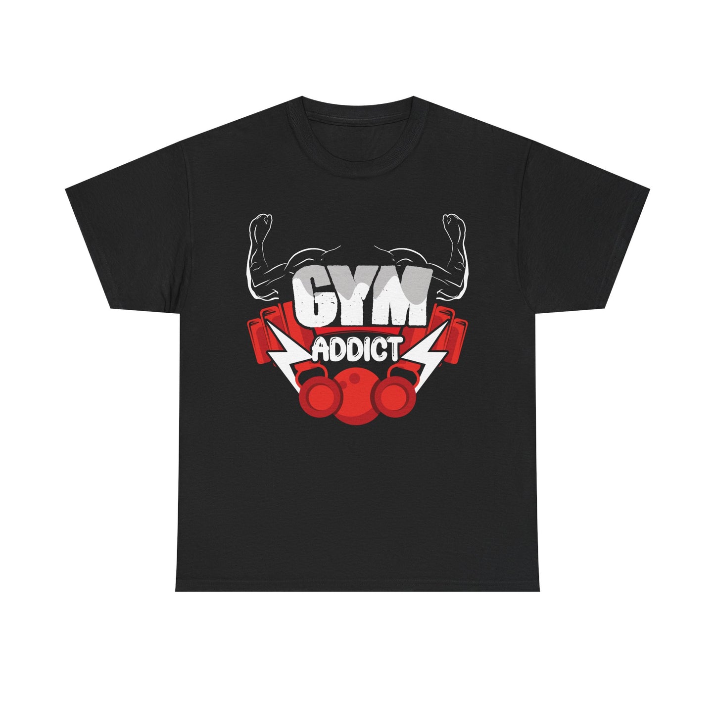 Gym Addict Unisex Heavy Cotton Tee - Fitness Apparel for Workout Enthusiasts