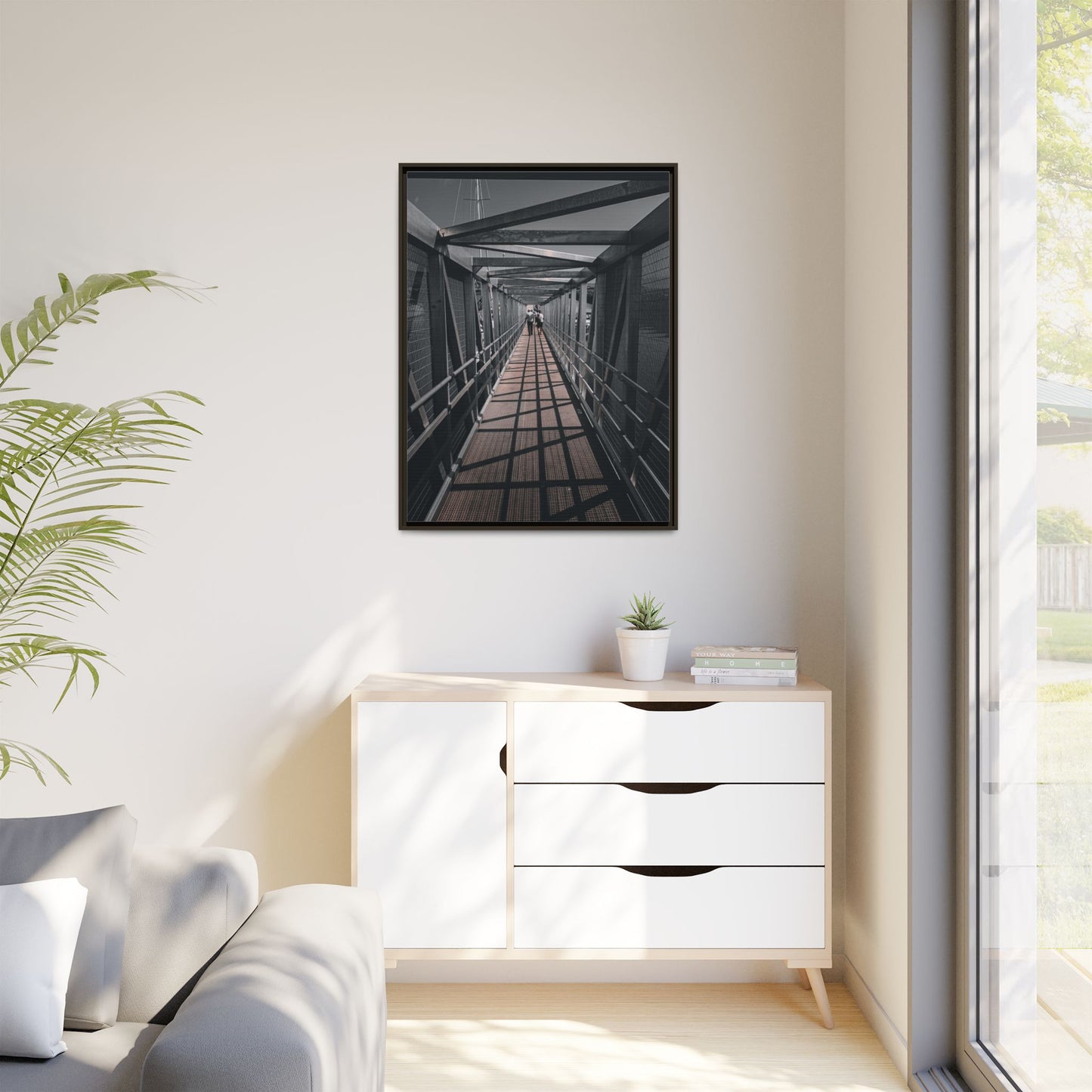 Dingle Pier Matte Canvas, Framed (Multi-color)