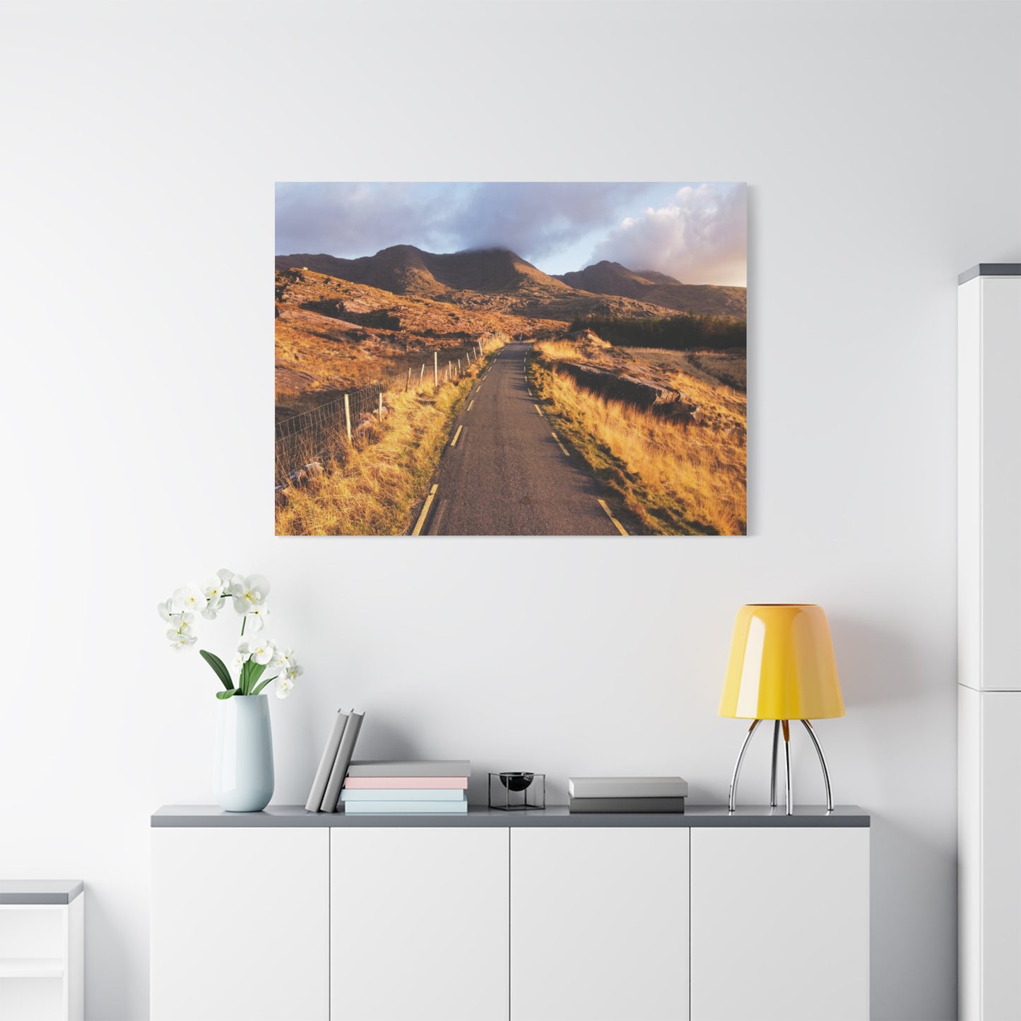 Sunset Road Matte Canvas, Stretched, 1.25"