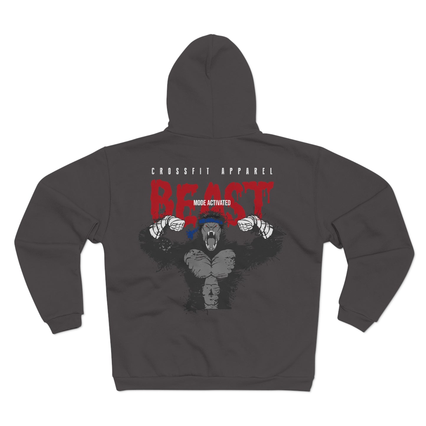 Beast Mode Activated Unisex Hooded Zip Sweatshirt - Perfect for Crossfit Enthusiasts