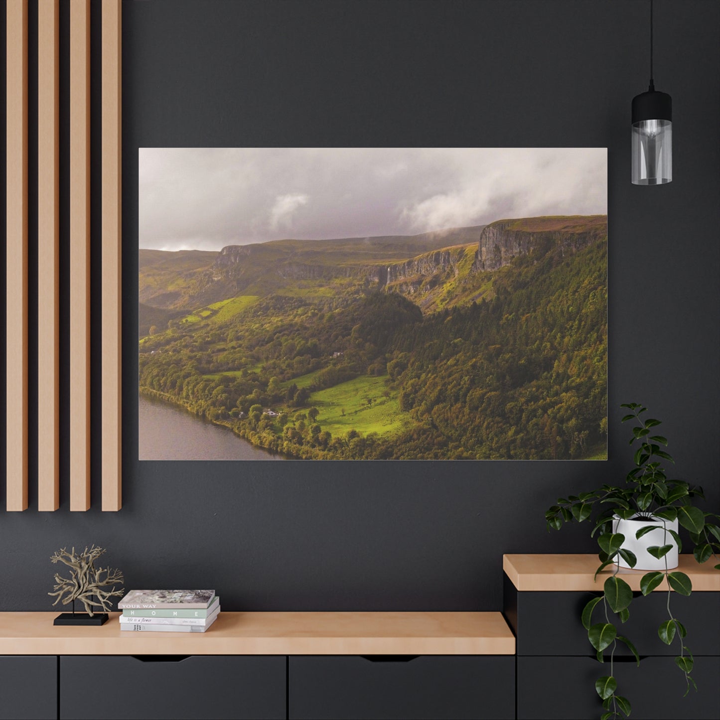 Sruth in Aghadh an Aird or The devil's Chimney Matte Canvas, Stretched, 1.25"