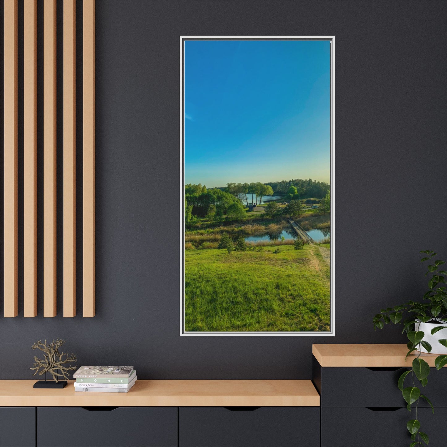 Zageres Lake Matte Canvas, Framed (Multi-color)