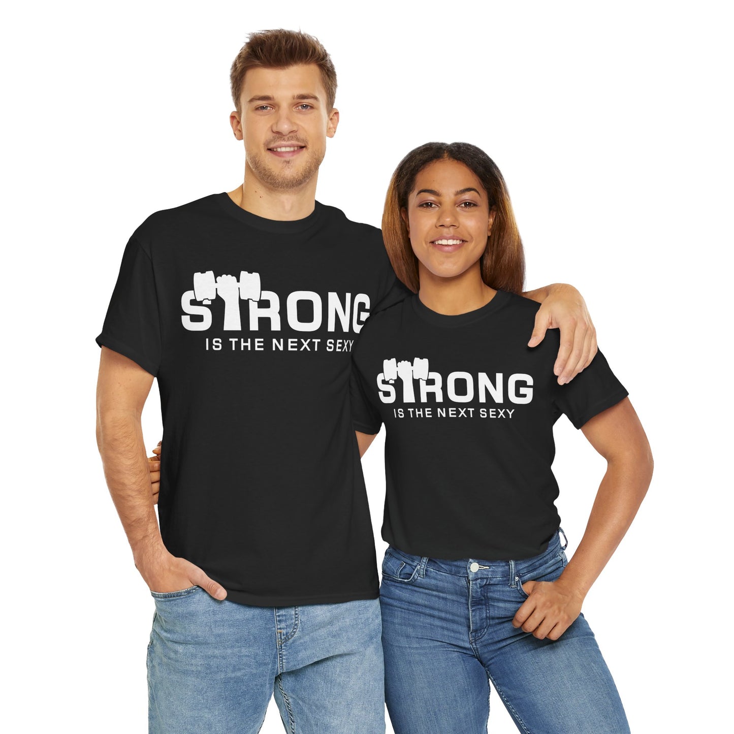 Strong Is The Next Sexy Unisex Heavy Cotton Tee - Empowering Fitness T-Shirt