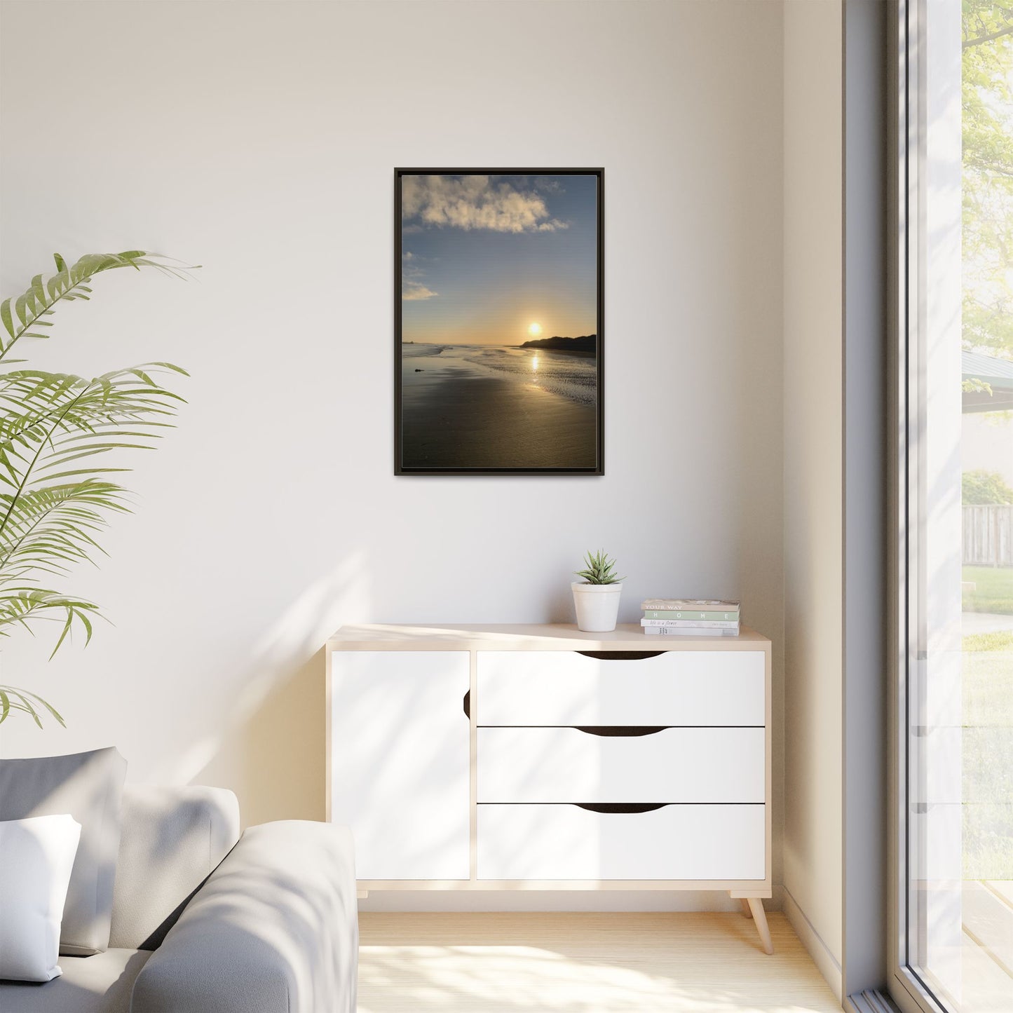 Sunset Matte Canvas, Framed (Multi-color)