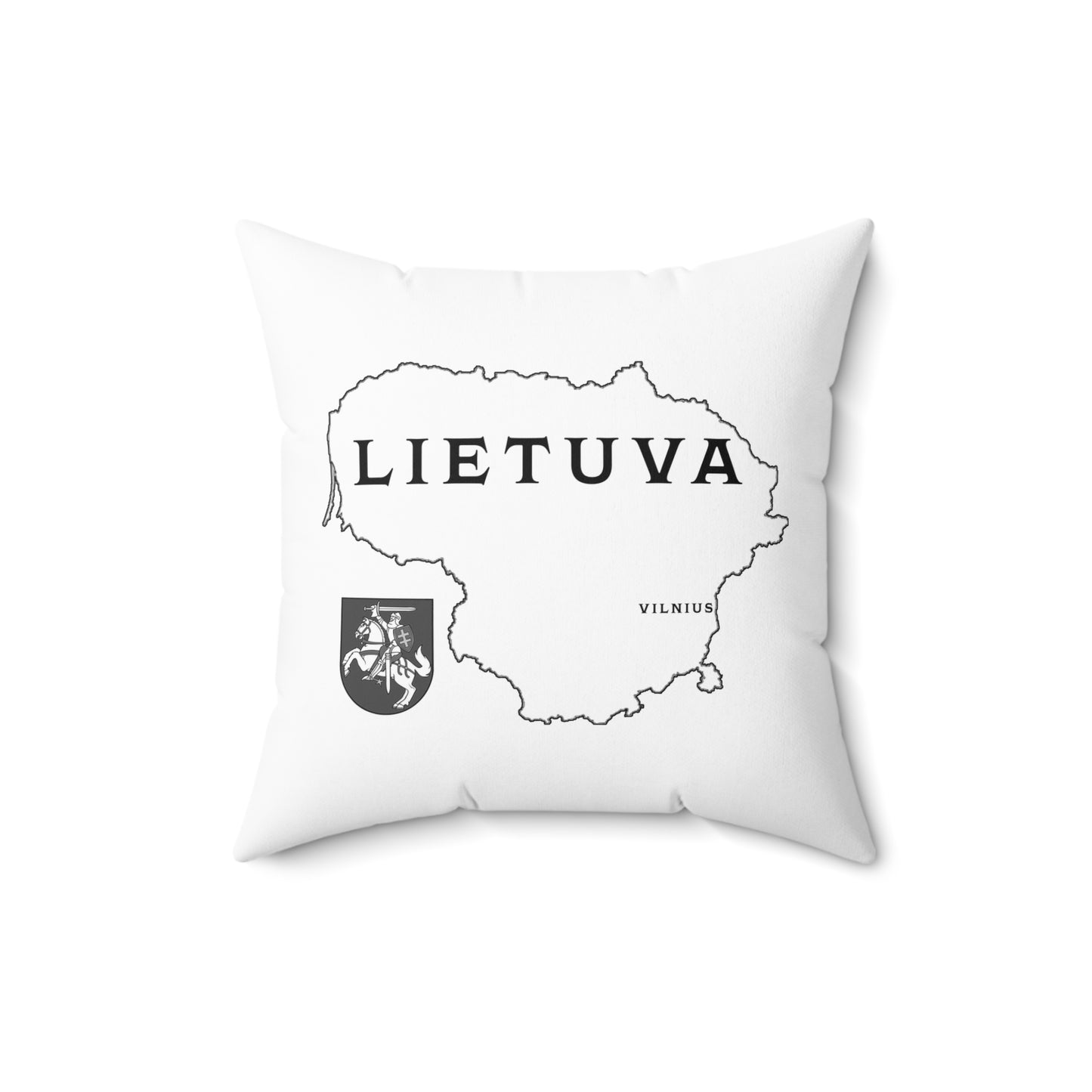 Lietuva Map Throw Pillow - Modern Home Decor for Lithuania Lovers