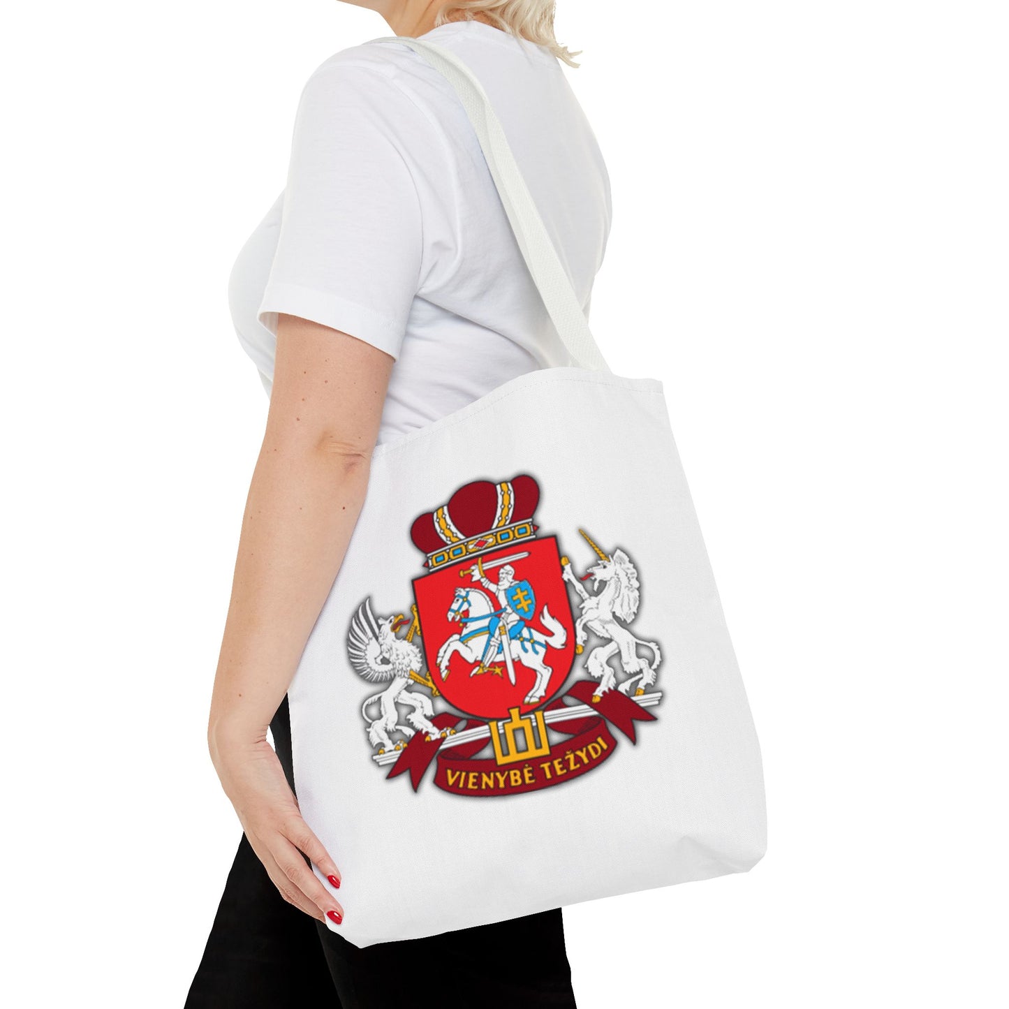 Heraldic Lithuania Crest Tote Bag - Stylish and Reusable for Everyday Use