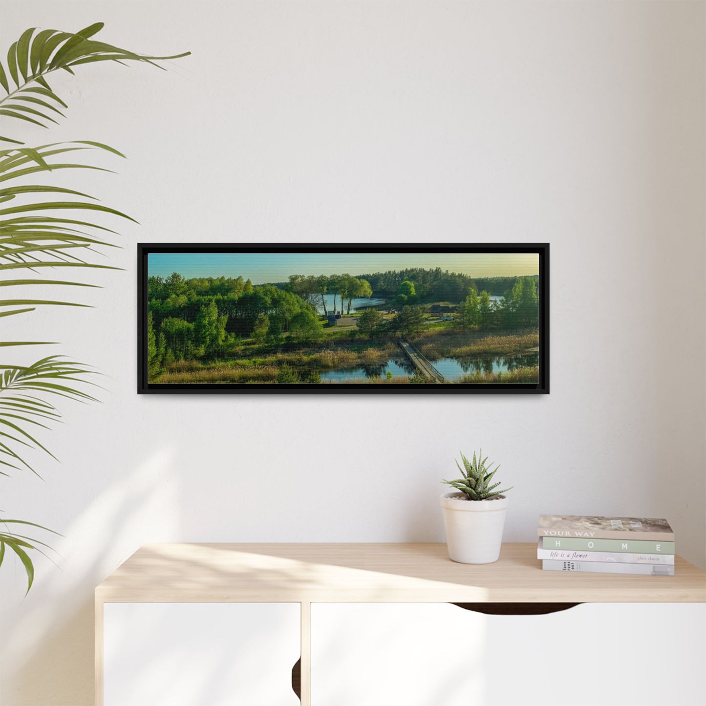 Zageres Lake Matte Canvas, Framed (Multi-color)
