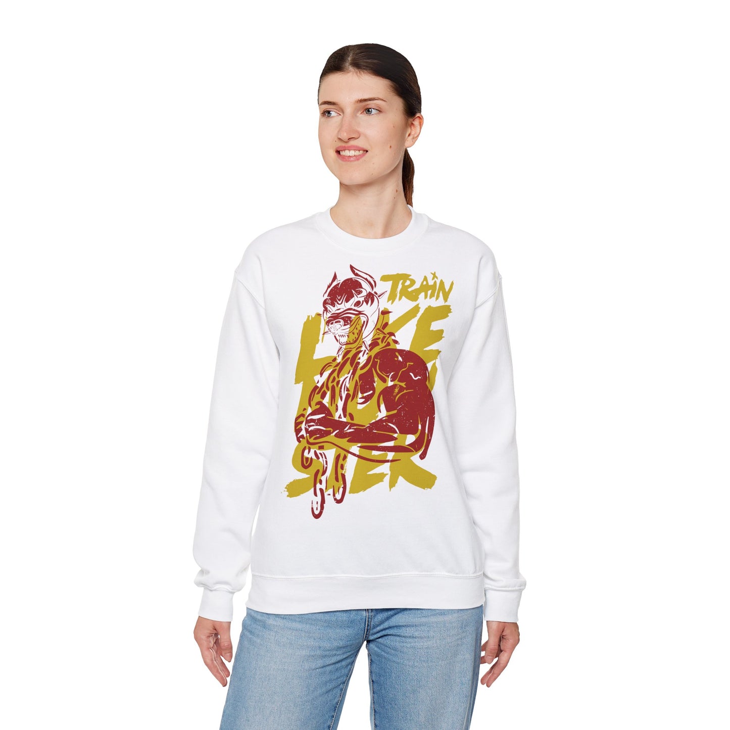 "Train Like a Beast" Unisex Heavy Blend™ Crewneck Sweatshirt - Motivational Gym Apparel