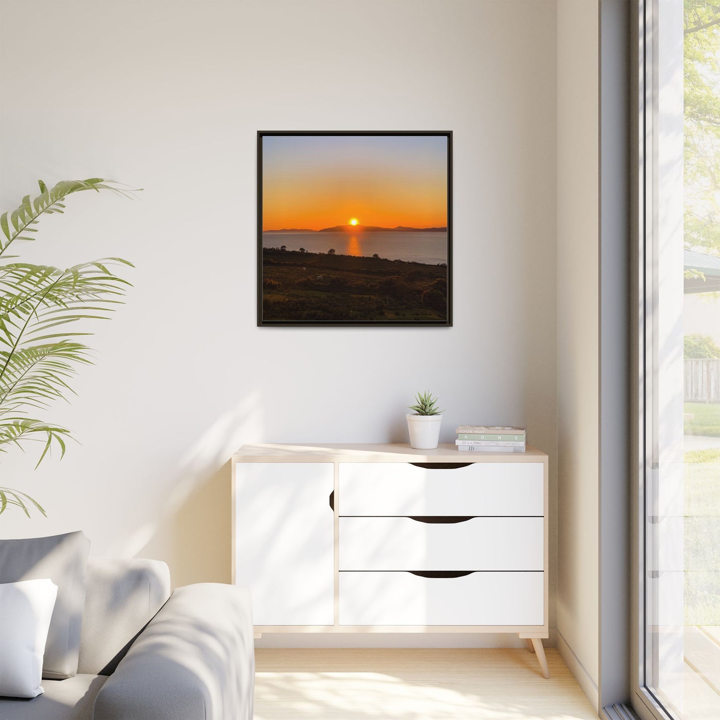 Sunset Ring Of Kerry Matte Canvas, Framed (Multi-color)