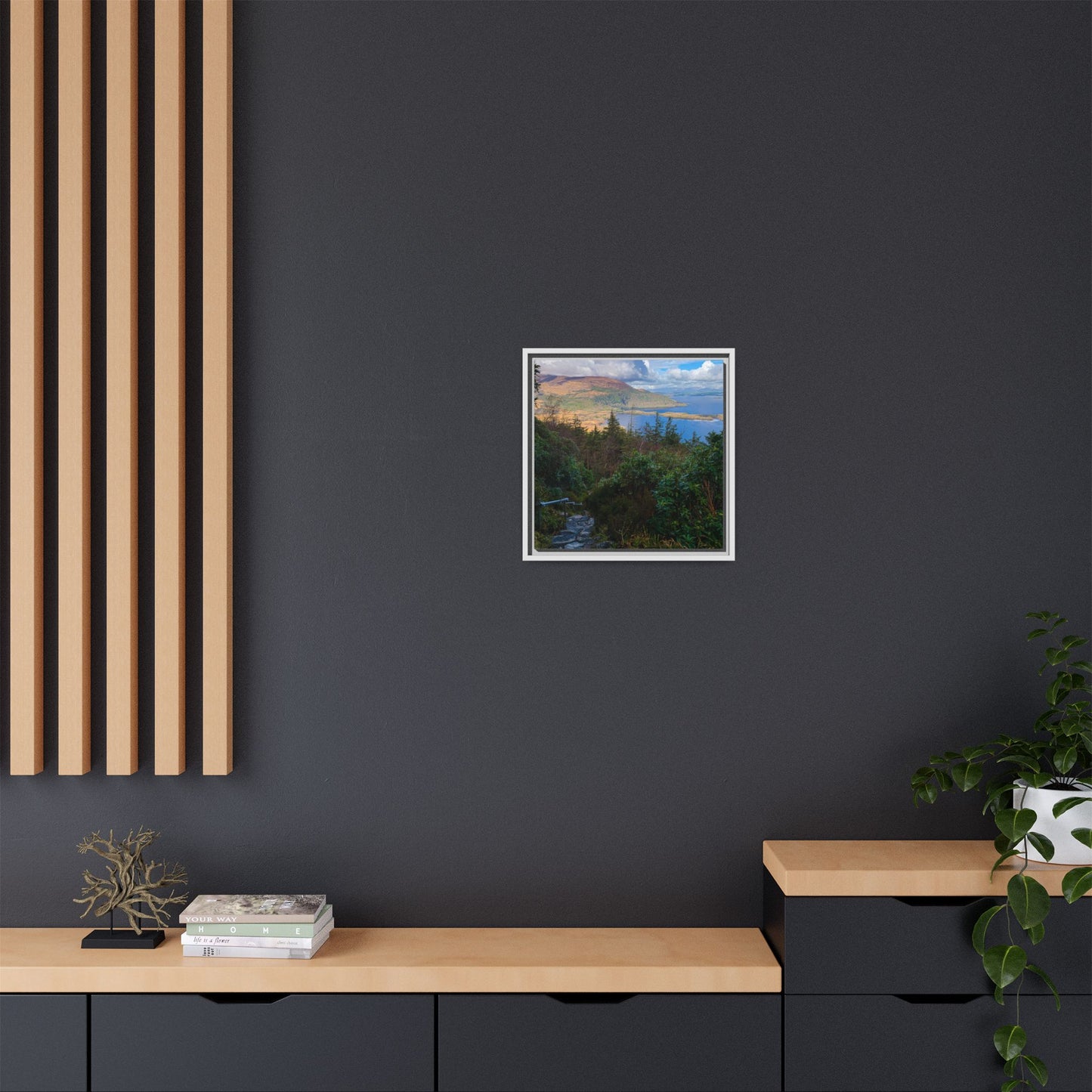 Torc Trail Stairs Matte Canvas, Framed (Multi-color)