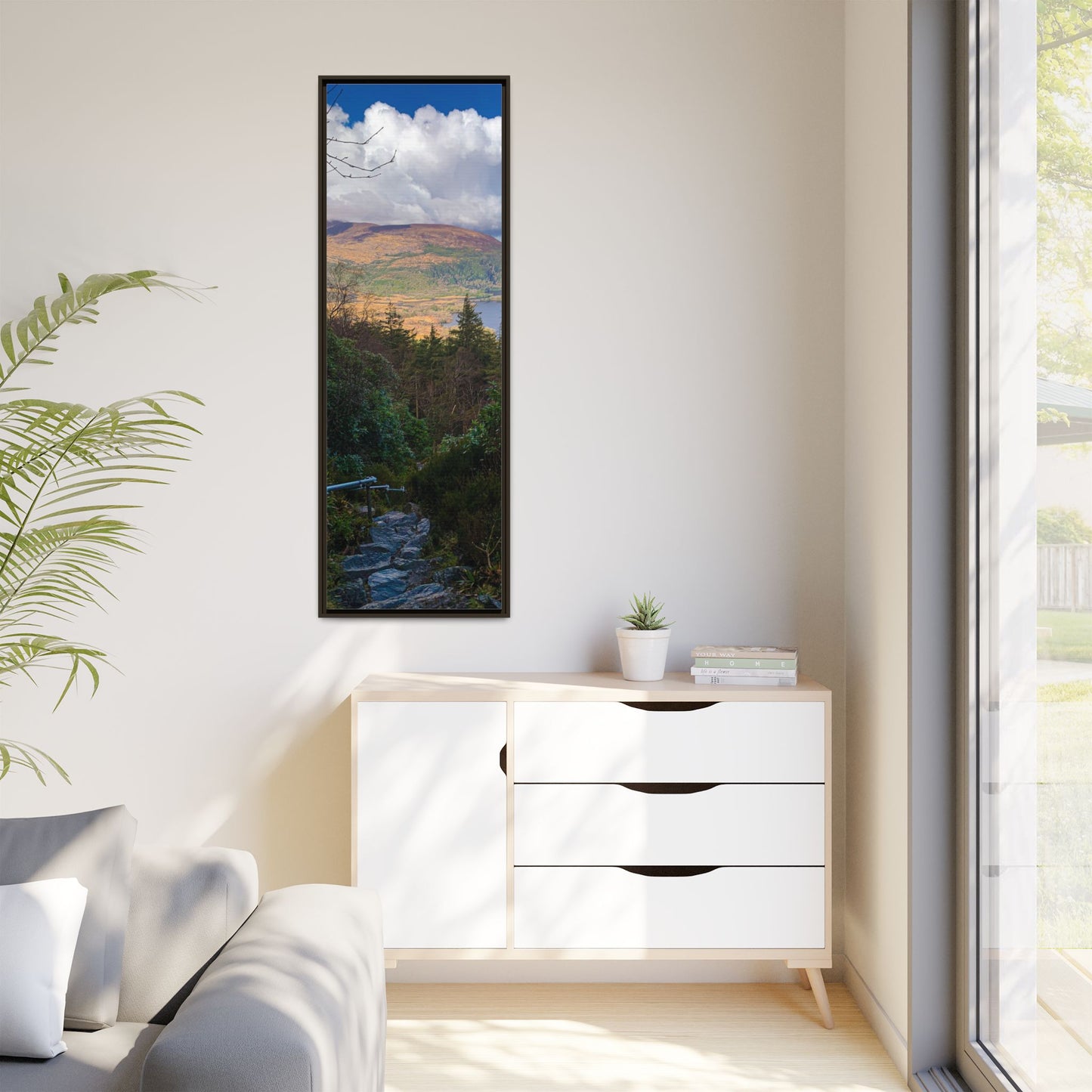 Torc Trail Stairs Matte Canvas, Framed (Multi-color)