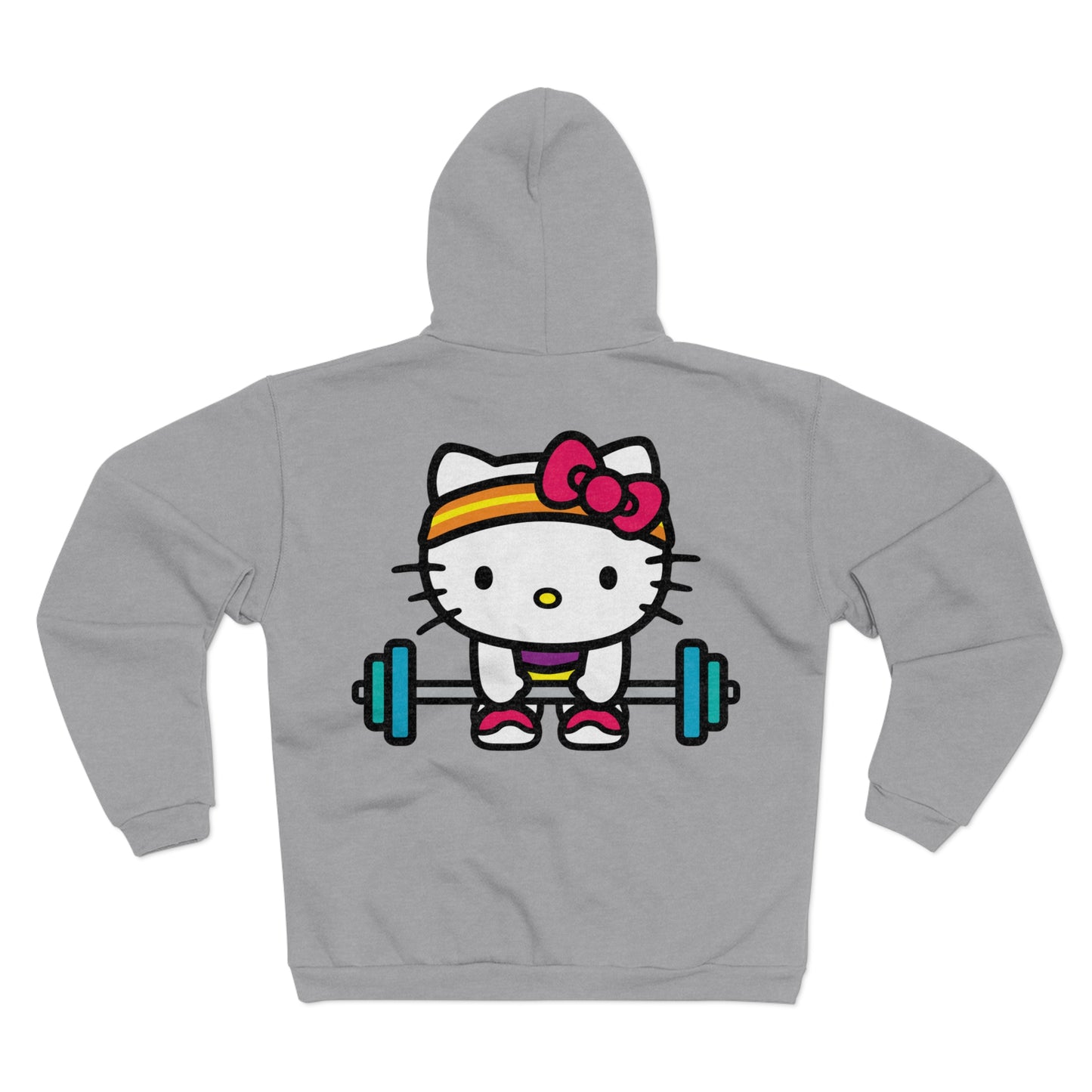 Hello Kitty Gym Motivation Unisex Hooded Zip Sweatshirt