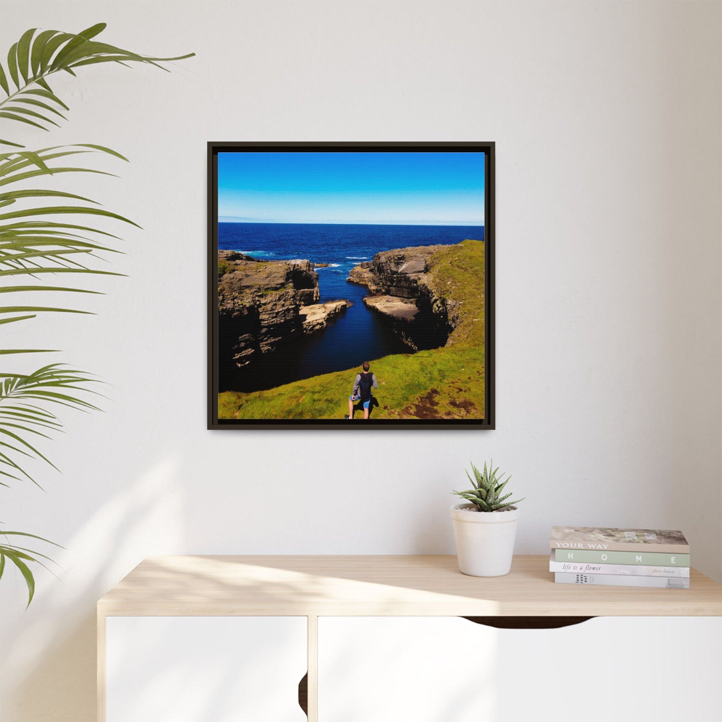 Cliffs Matte Canvas, Framed (Multi-color)