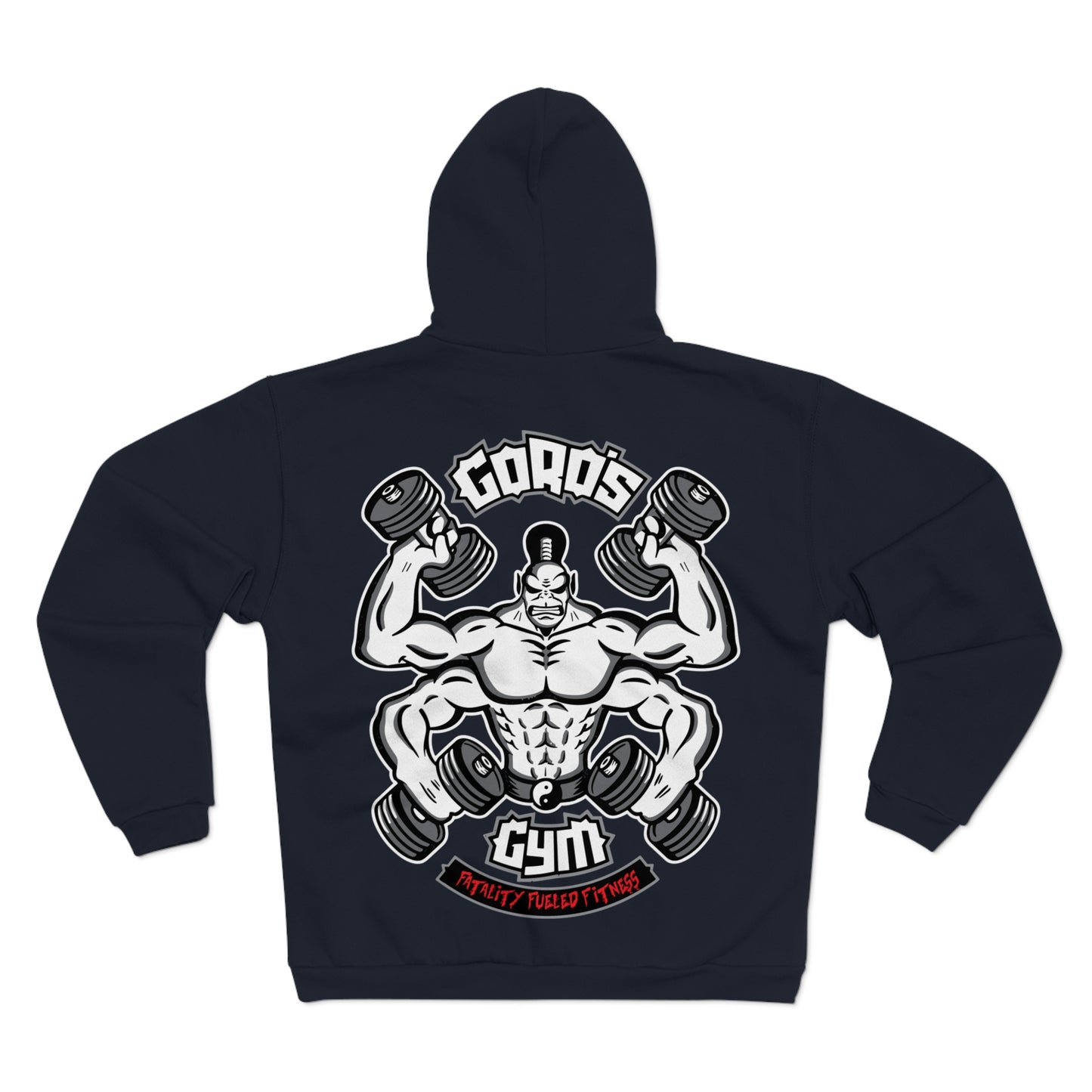 Muscle Gym Hoodie - Unisex Hooded Zip Sweatshirt for Fitness Enthusiasts