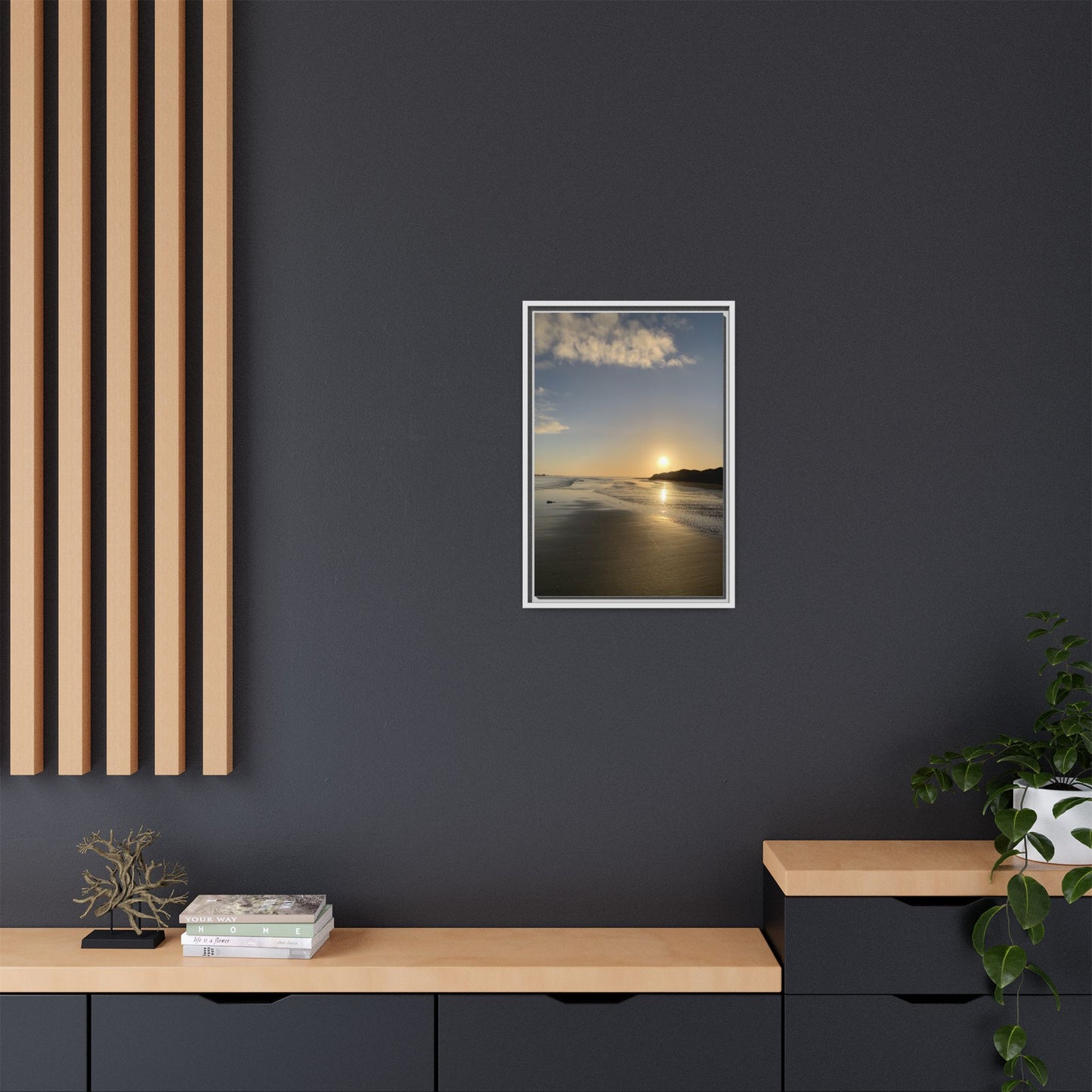 Sunset Matte Canvas, Framed (Multi-color)