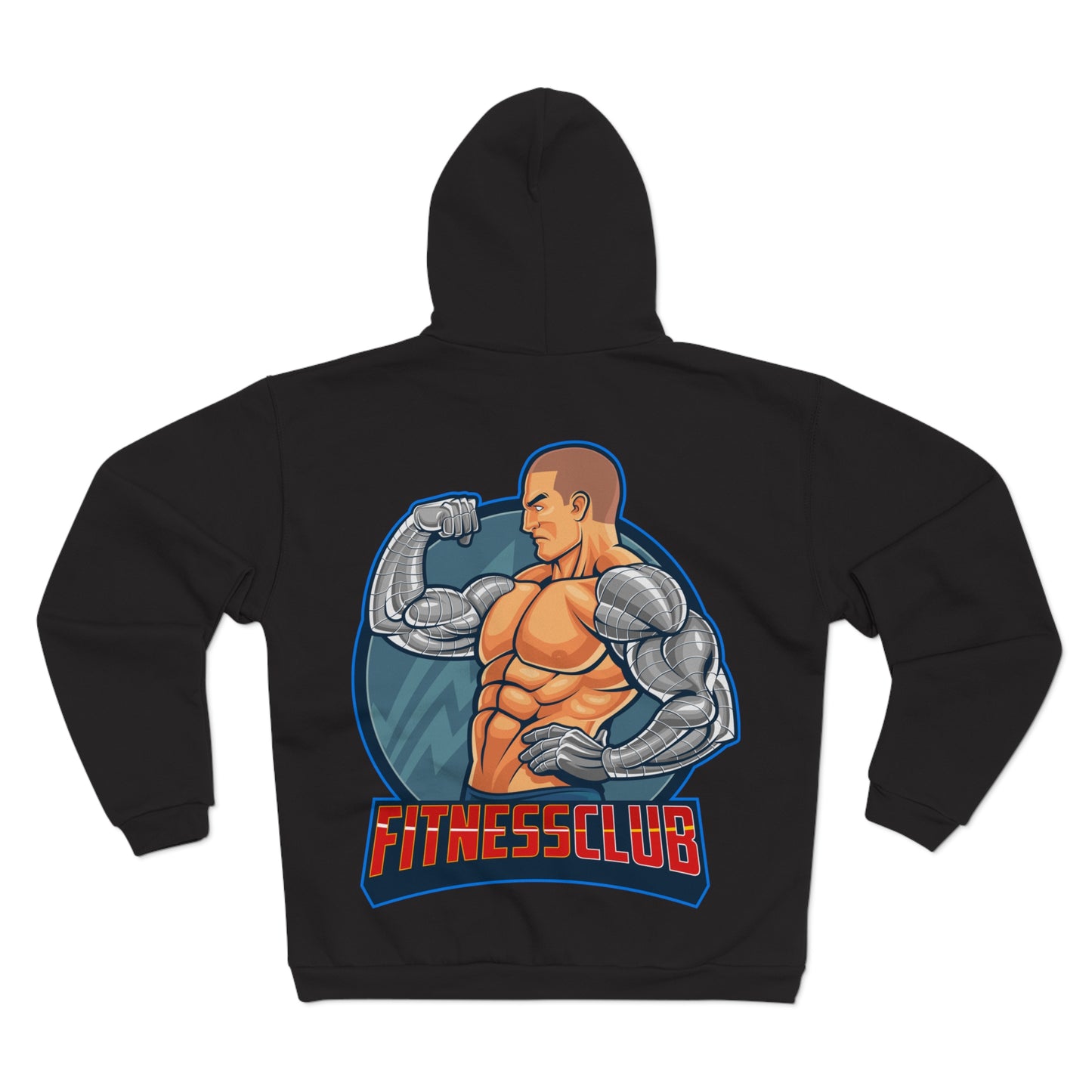 Fitness Club Unisex Hooded Zip Sweatshirt - Bold Gym Design