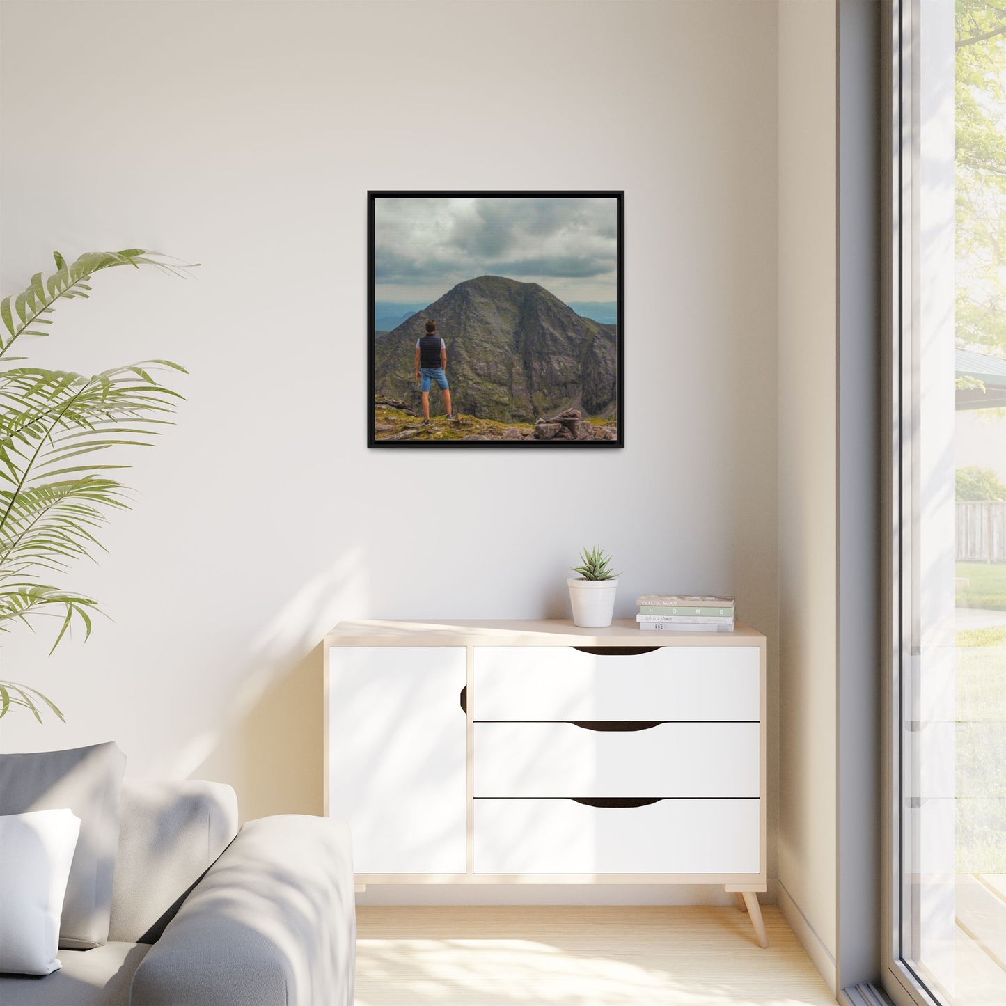 Cross On Top Matte Canvas, Framed (Multi-color)