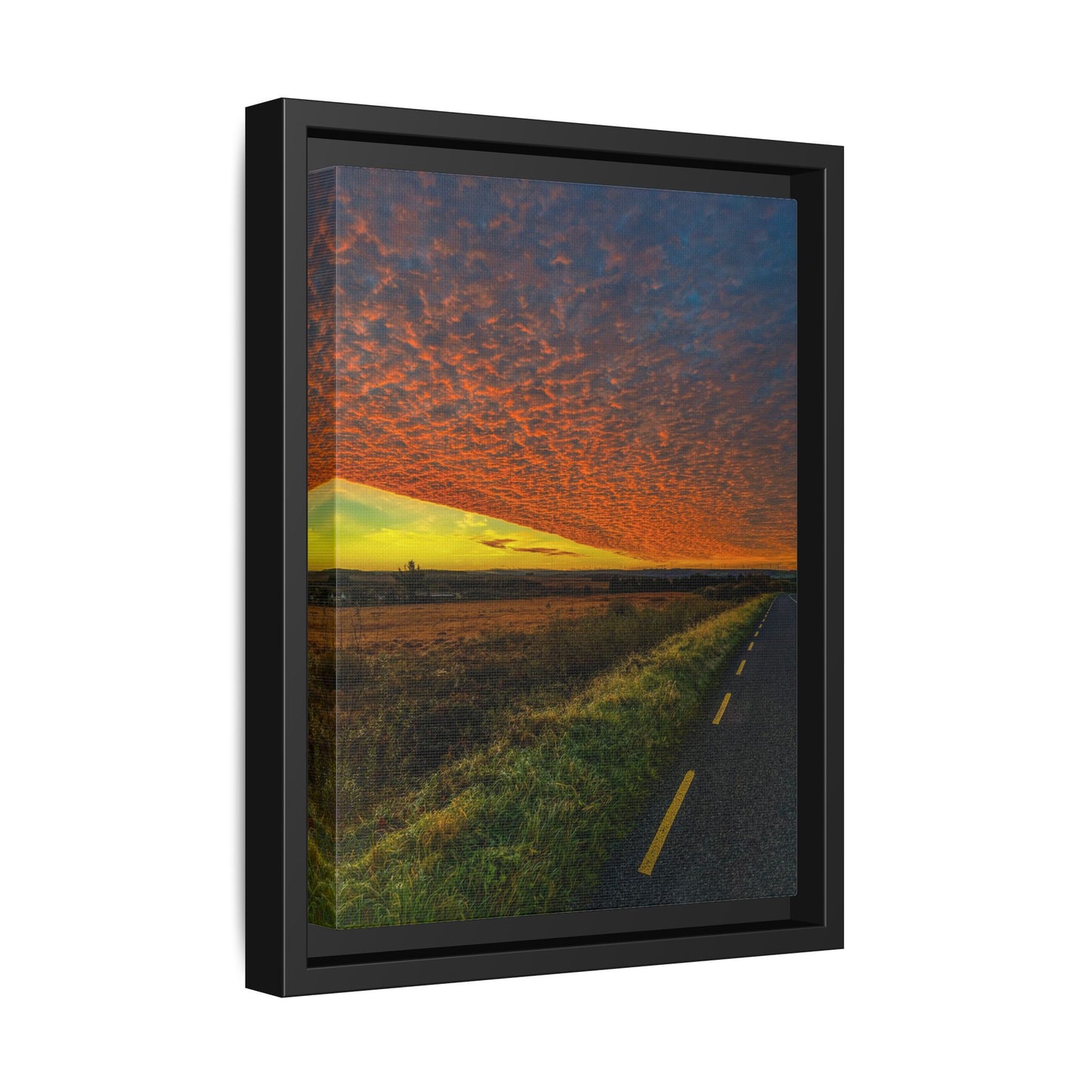 Cloudy Sunset Matte Canvas, Framed (Multi-color)