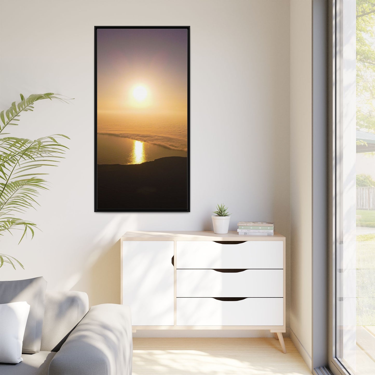 Sunset on Mount Brandon Matte Canvas, Framed (Multi-color)