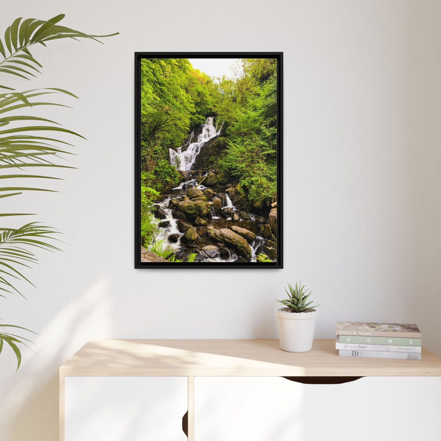 Torc Waterfall Matte Canvas, Framed (Multi-color)