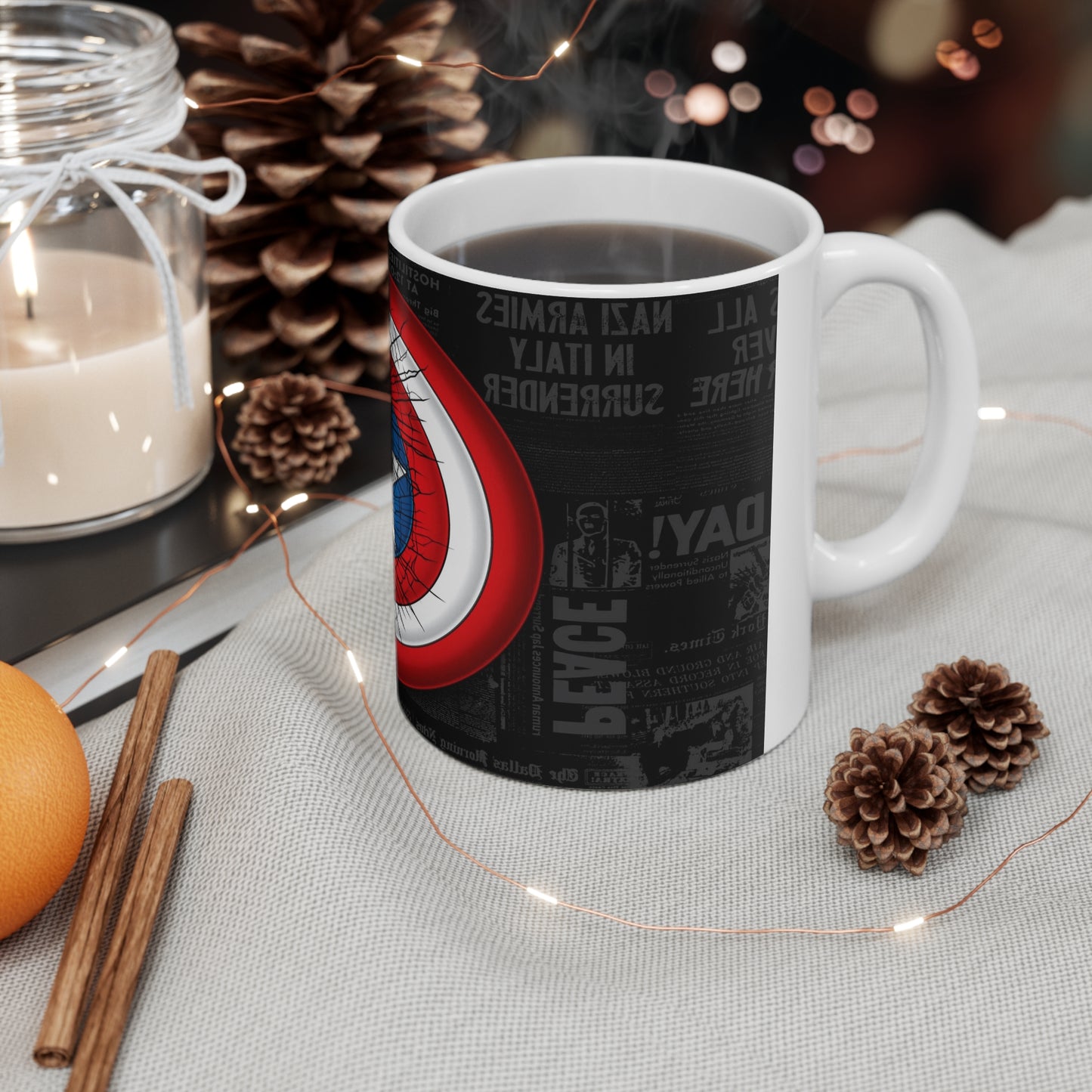 Octopus Shield Ceramic Coffee Mug - 11oz & 15oz | Unique Gift for Marine Life Lovers & Superhero Fans