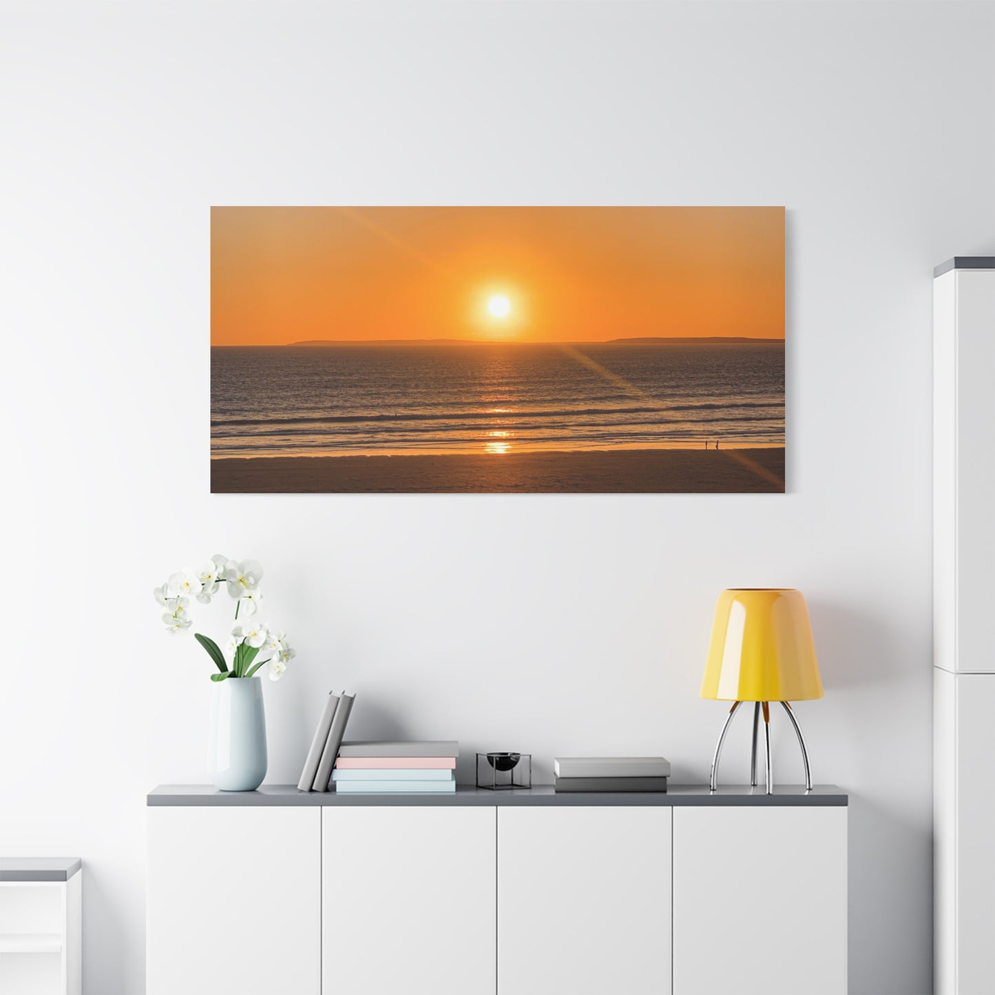 Sunset in ocean Matte Canvas, Stretched, 1.25"