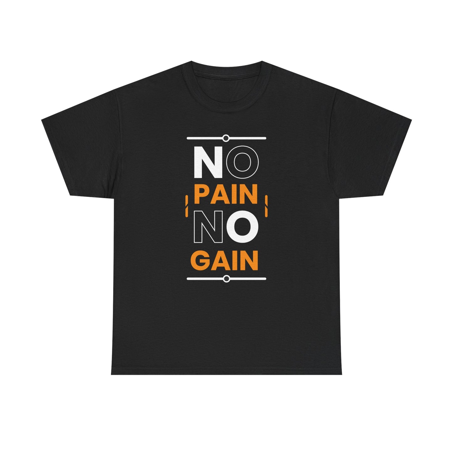 Motivational Fitness Tee - No Pain No Gain Unisex Heavy Cotton T-Shirt