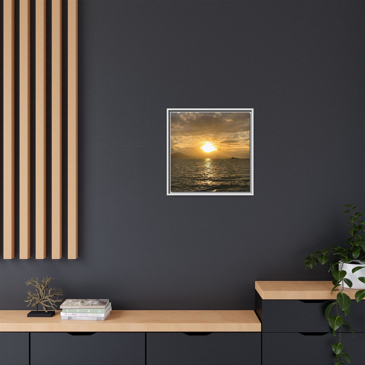 Sunset in Fenit Matte Canvas, Framed (Multi-color)